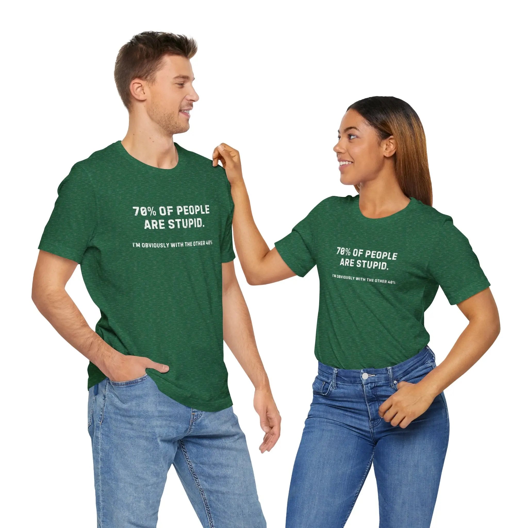 70% People Are Stupid Unisex T-Shirt - Teezers