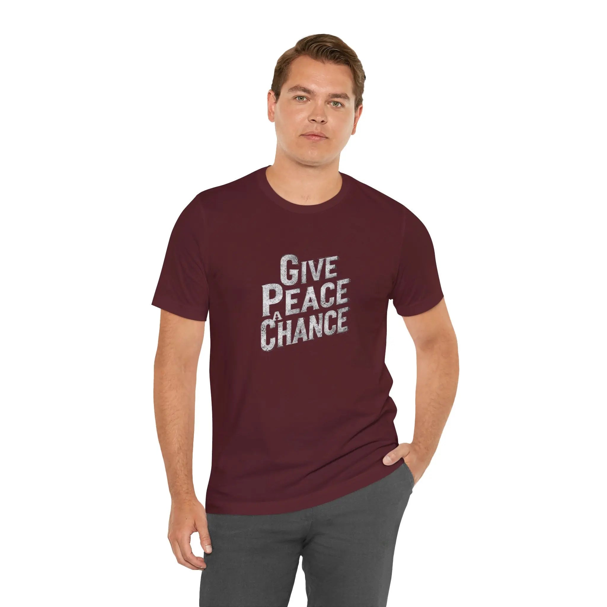 Peace Stencil Unisex T-Shirt | Best Peace Activist T-Shirt Gift | Teezers Apparel - Teezers