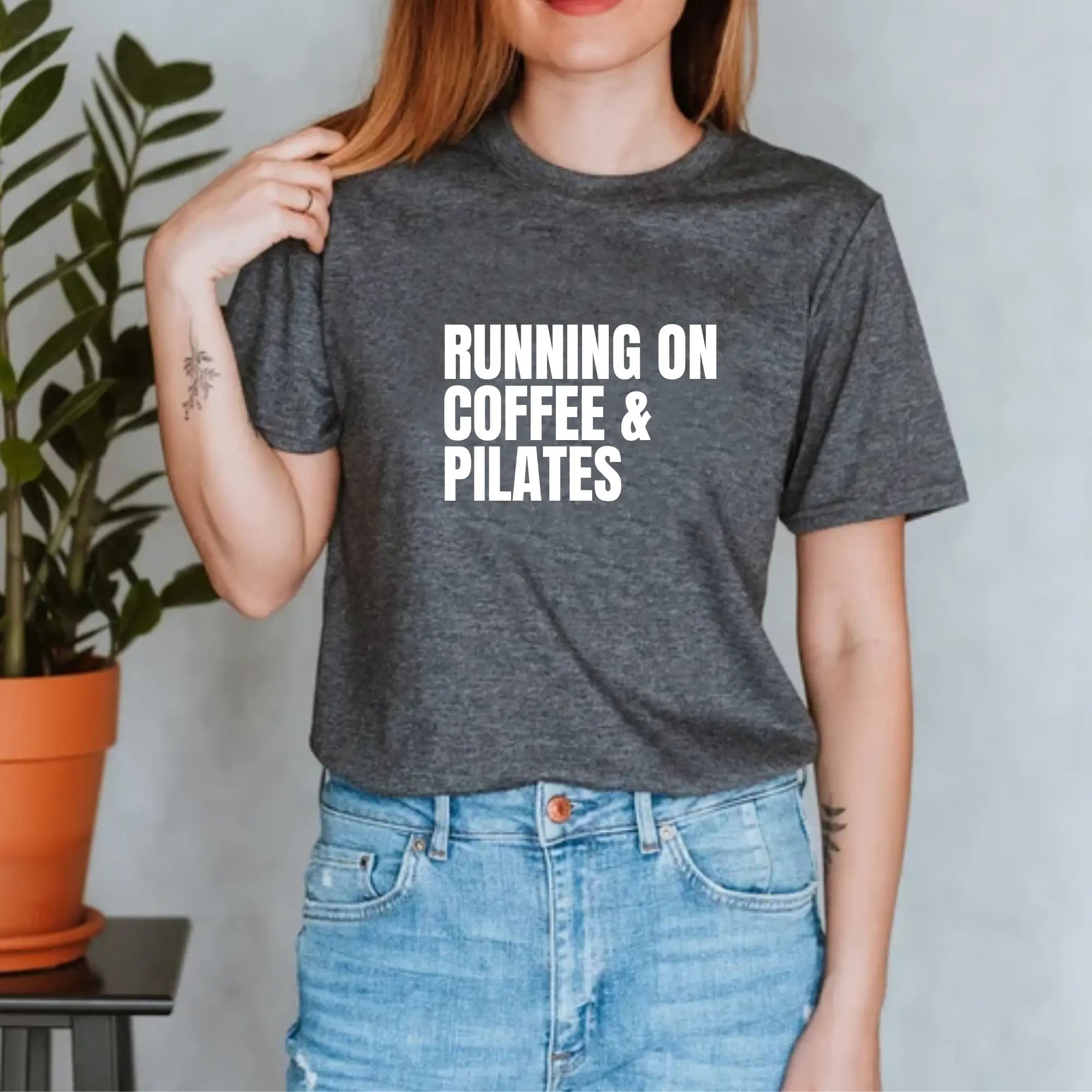 Running On Coffee and Pilates Unisex T-Shirt Printify