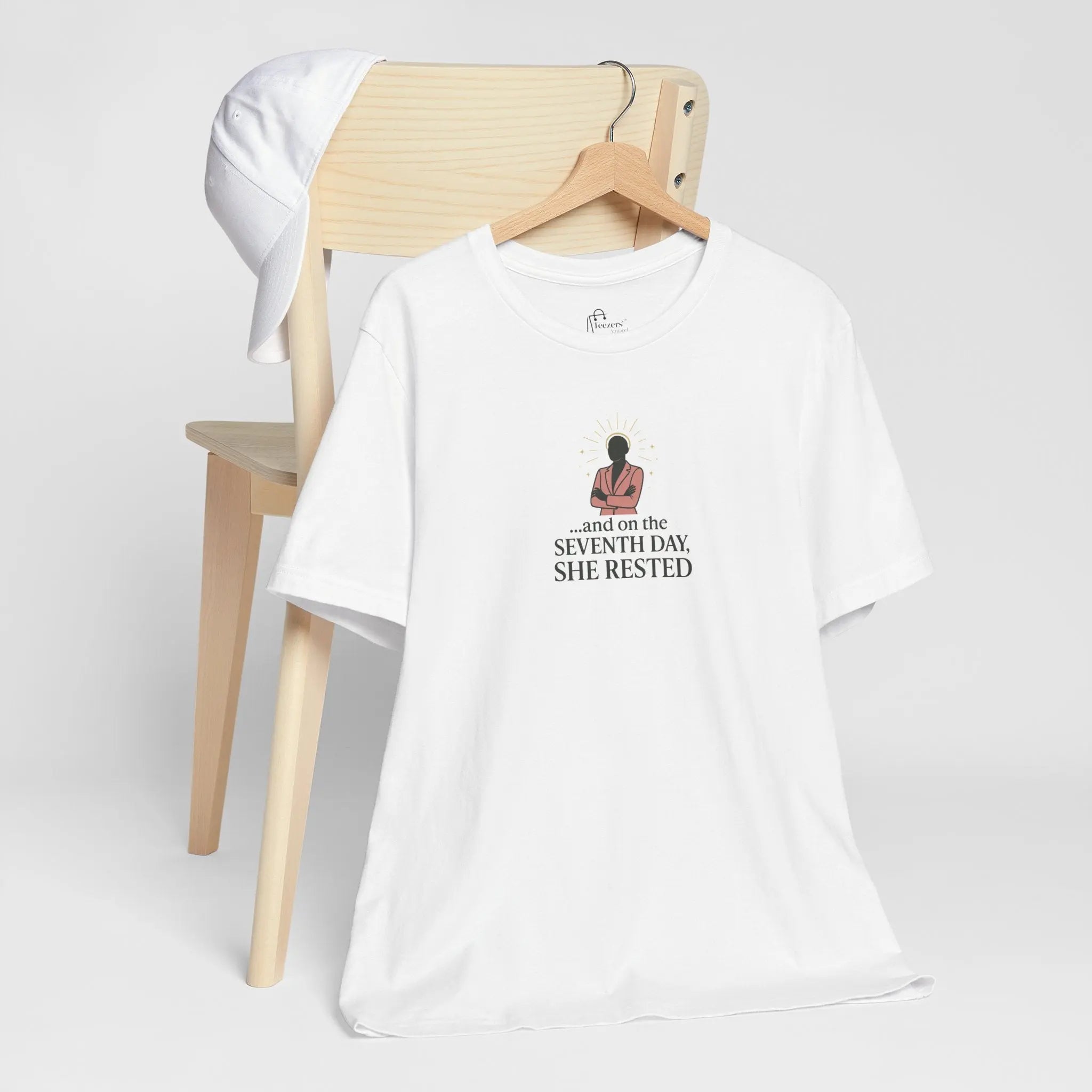 And On the 7th Day She Rested T-Shirt – Empowering Self-Care Tee for Women