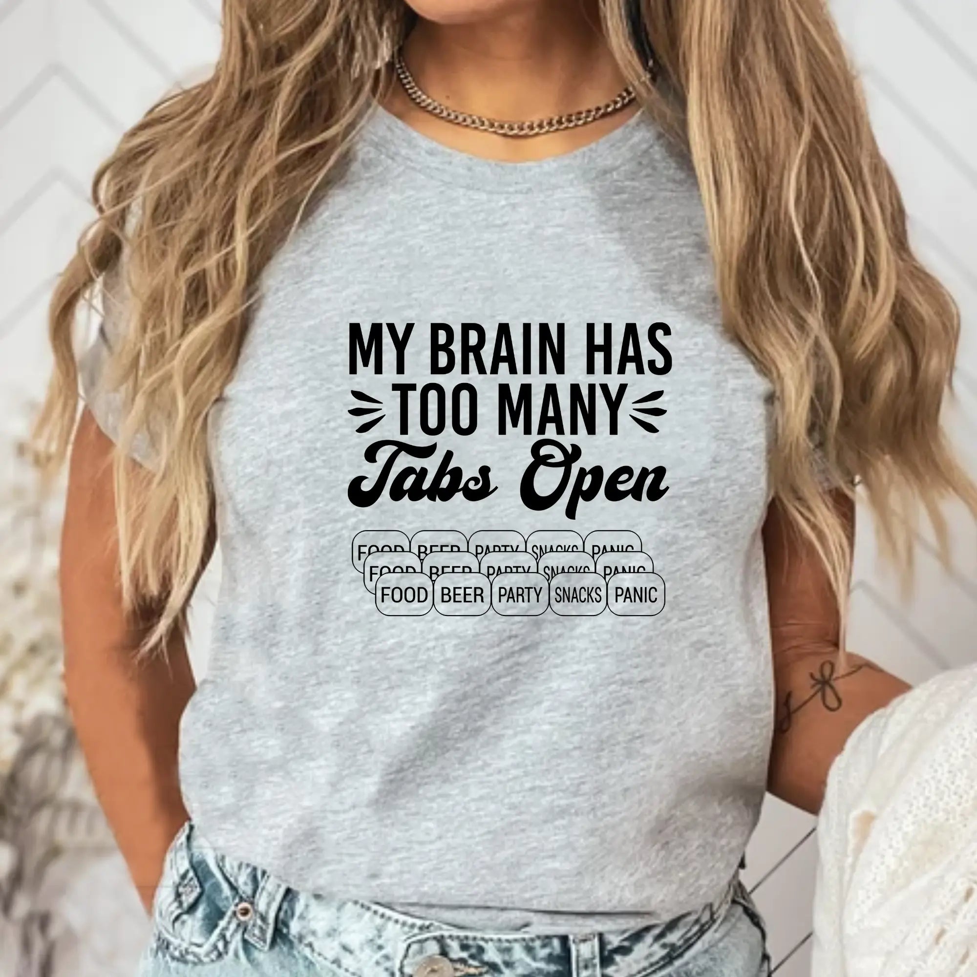 My Brain Has Too Many Tabs Open Unisex T-Shirt - Teezers