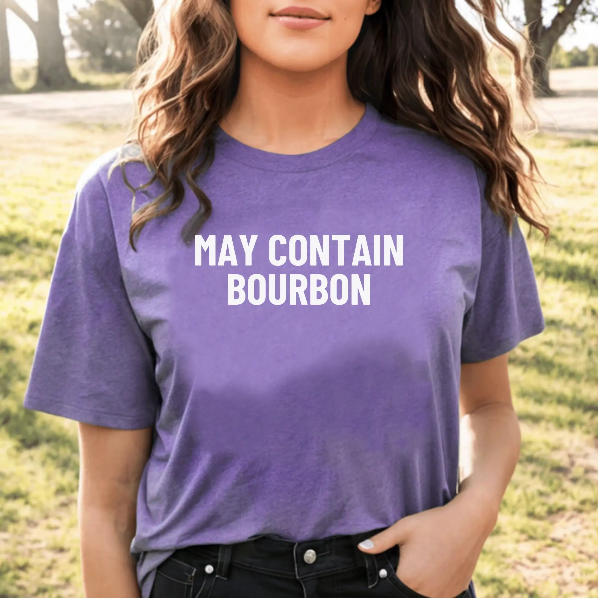 May Contain Bourbon Unisex Tshirt Printify