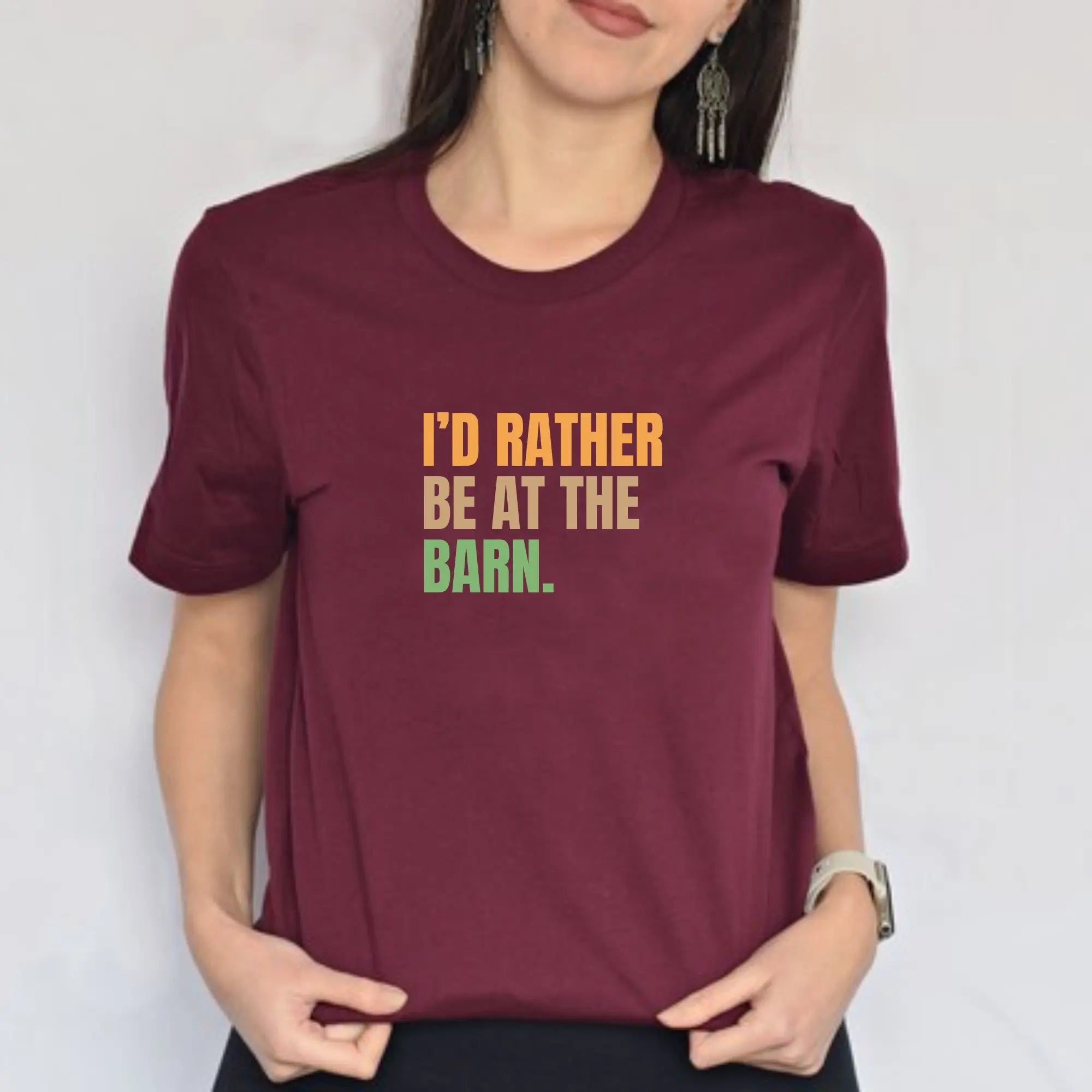 I'd Rather Be At the Barn Unisex T-Shirt Printify