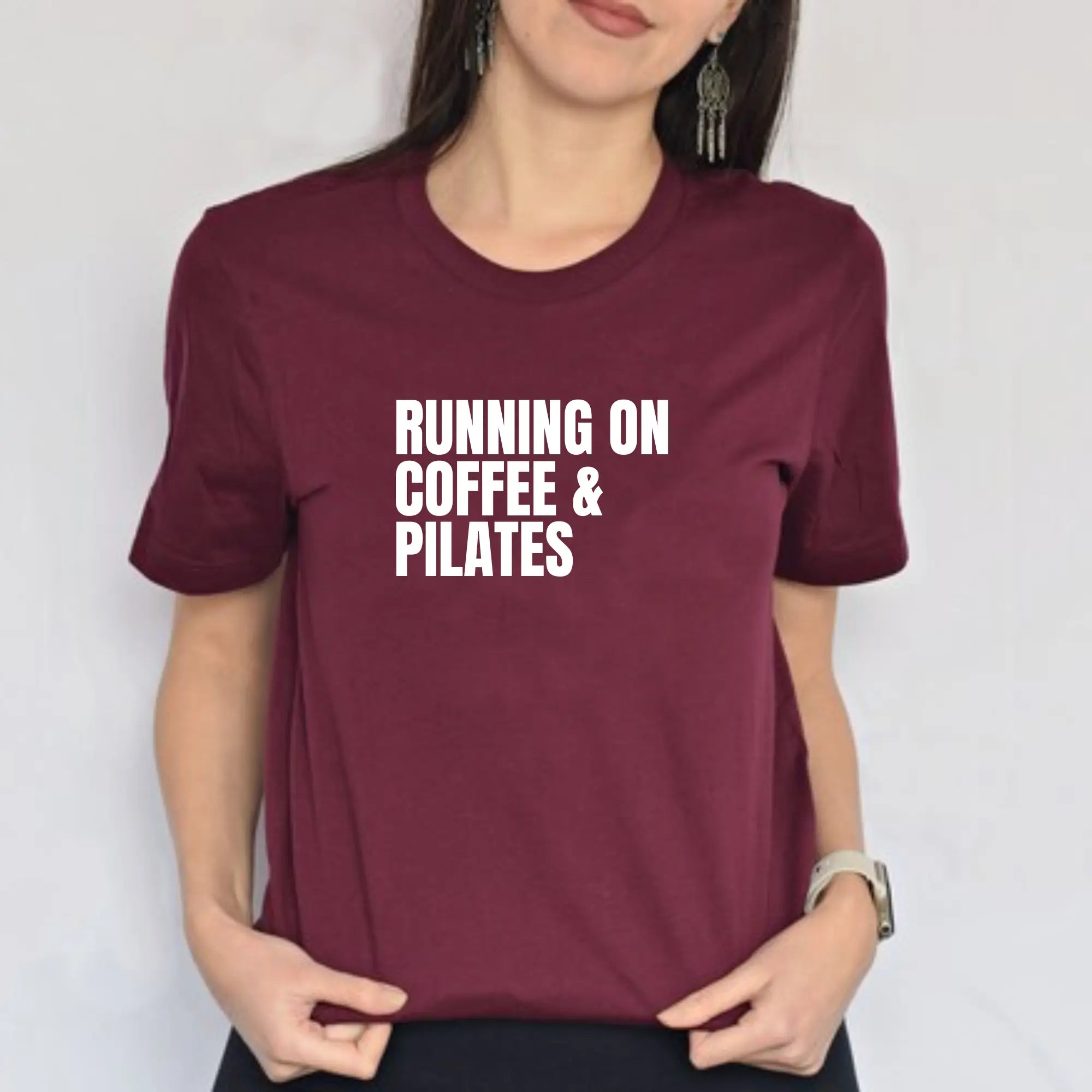 Running On Coffee and Pilates Unisex T-Shirt Printify