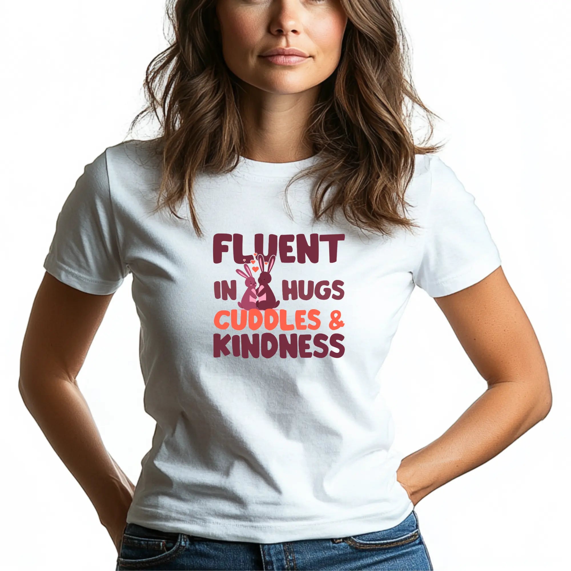 Fluent in Hugs, Cuddles & Kindness Unisex T-Shirt - Teezers