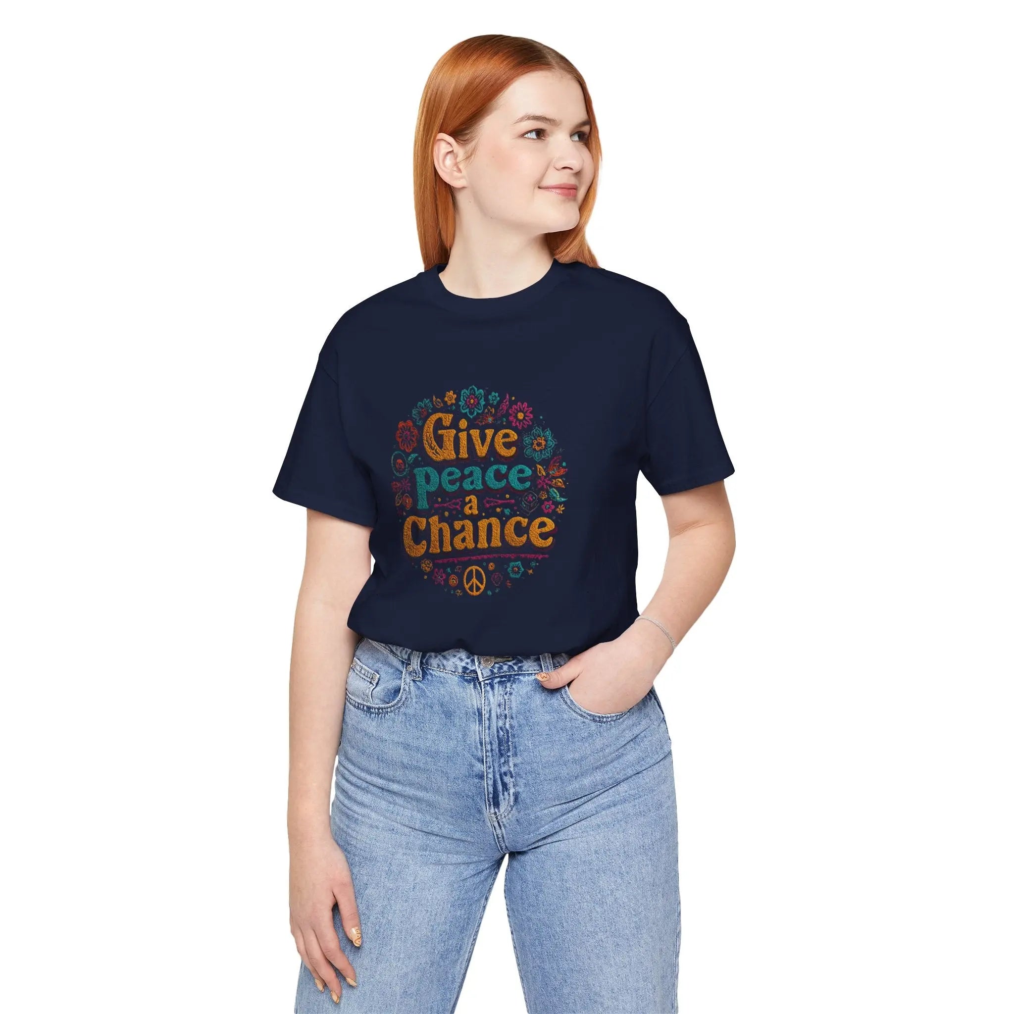 Give Peace a Chance 2 Unisex T-Shirt | Custom Peace Quote T-Shirt | Teezers Apparel - Teezers