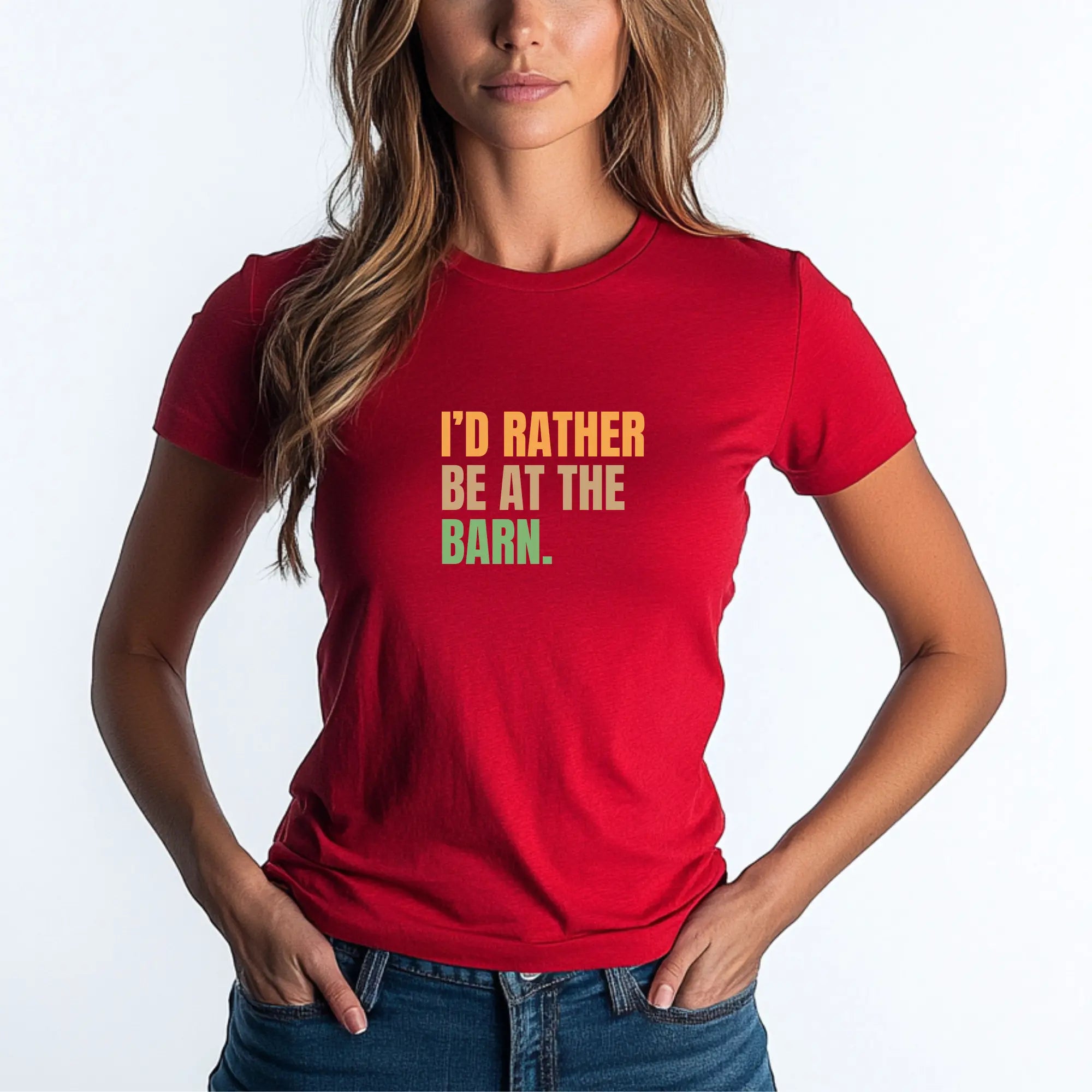 I'd Rather Be At the Barn Unisex T-Shirt Printify