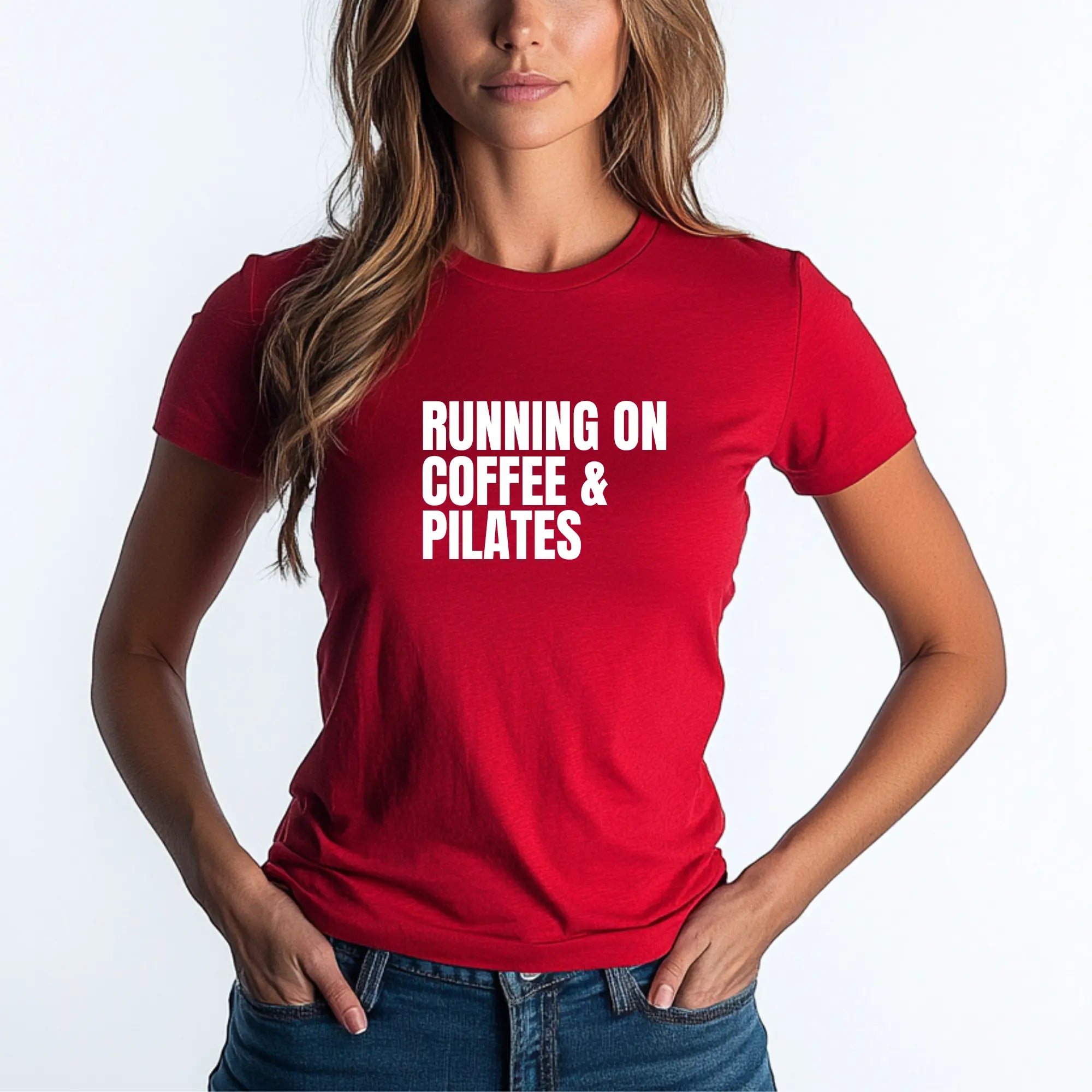 Running On Coffee and Pilates Unisex T-Shirt Printify