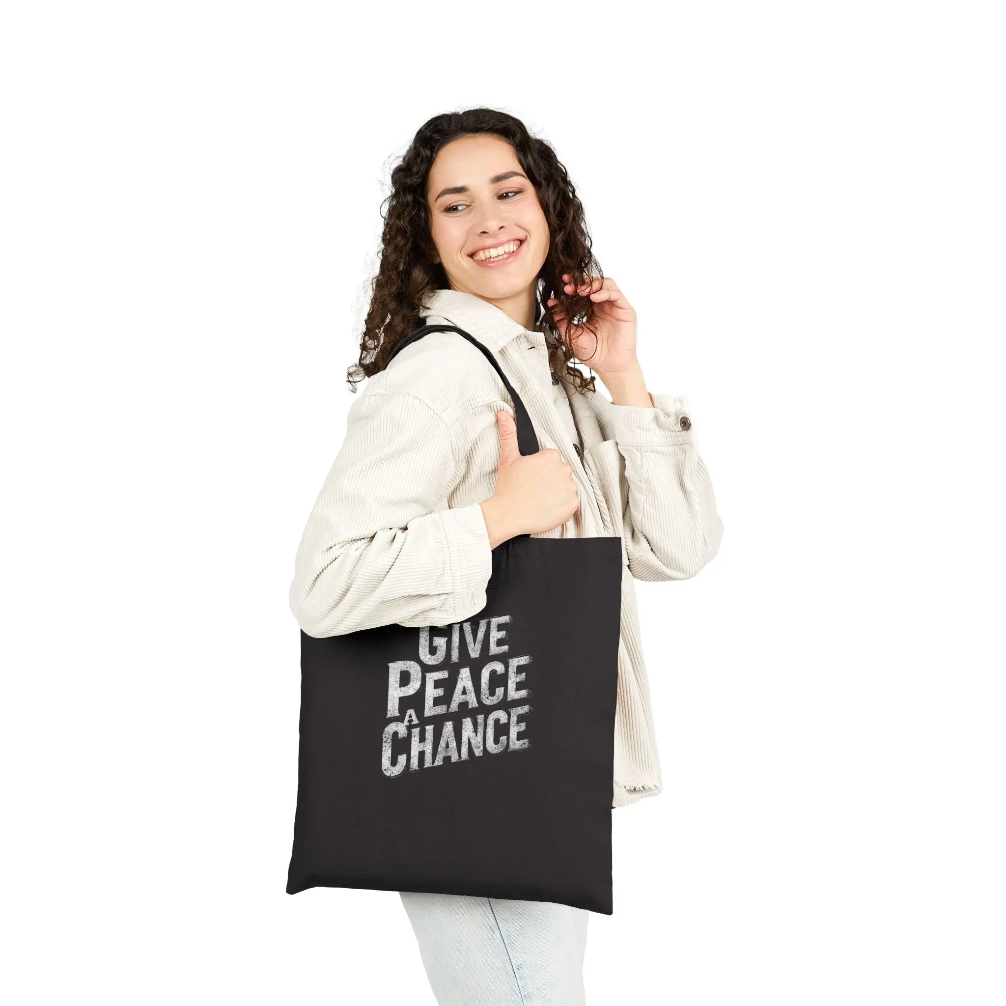 Give Peace A Chance | Best Anti-War Tote Bag Gift | Teezers Apparel - Teezers