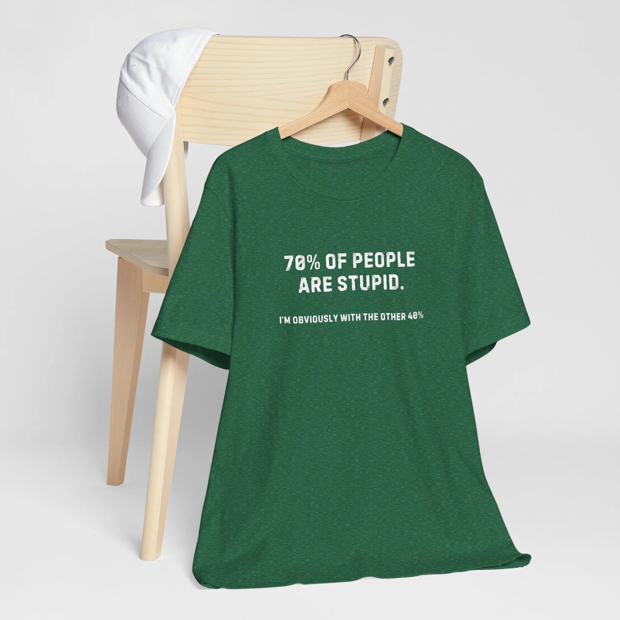 70% People Are Stupid Unisex T-Shirt - Teezers