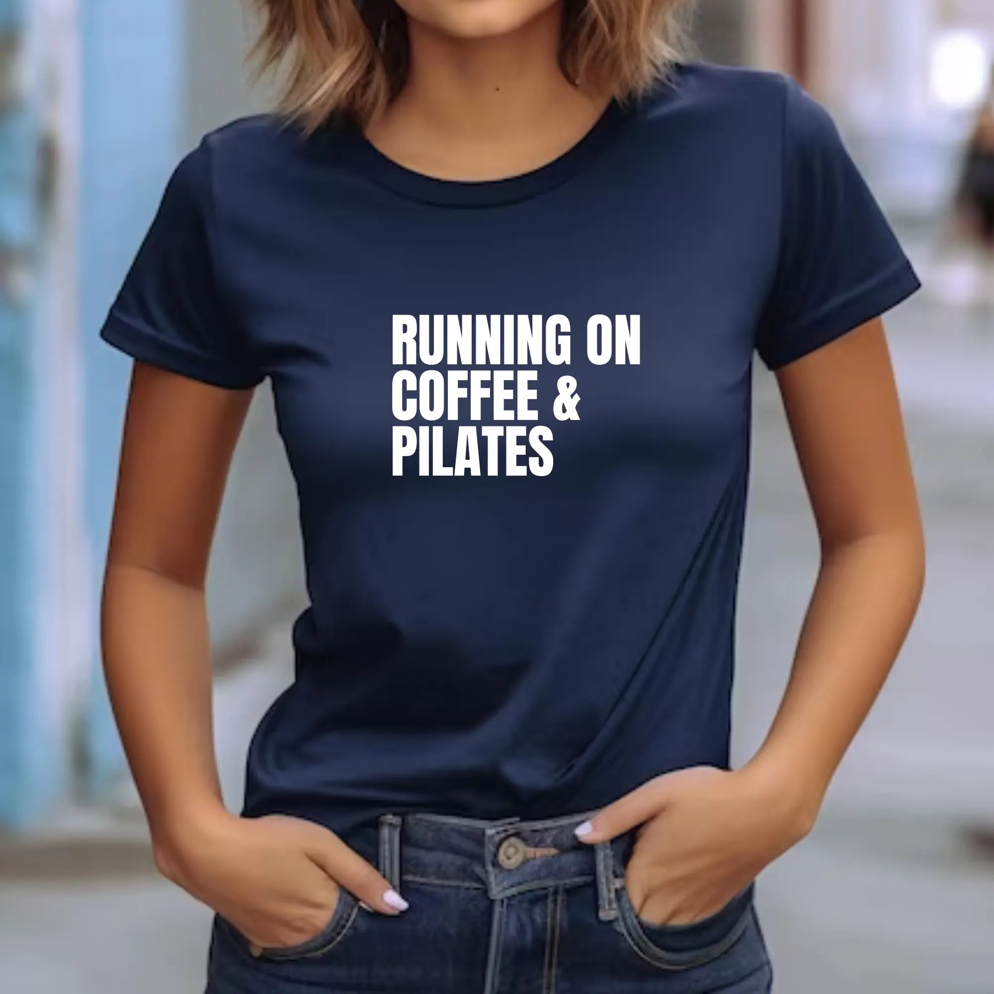 Running On Coffee and Pilates Unisex T-Shirt Printify