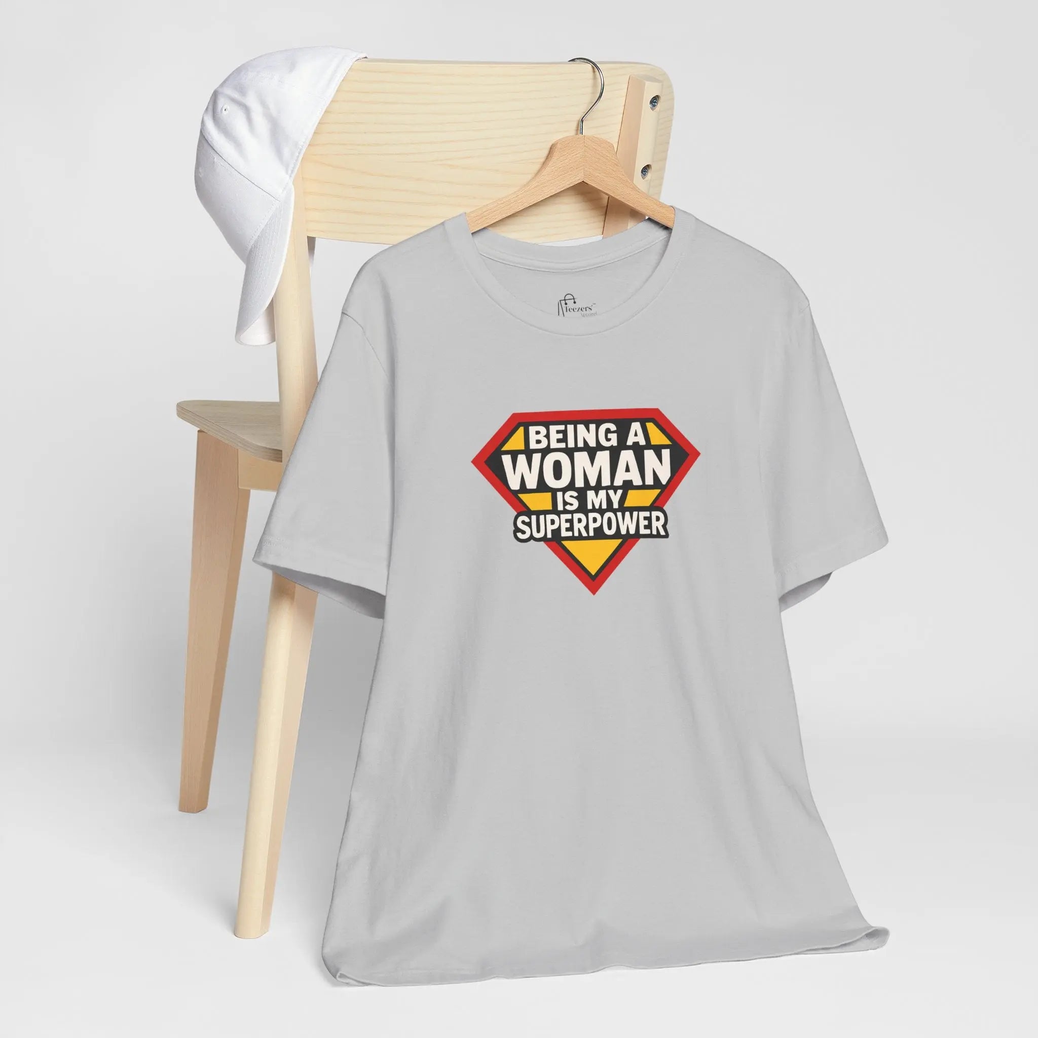 "Being a Woman Is My Superpower" T-Shirt – Empowerment Tee for Strong Women, Feminist Graphic Shirt, Gift for Her - Teezers
