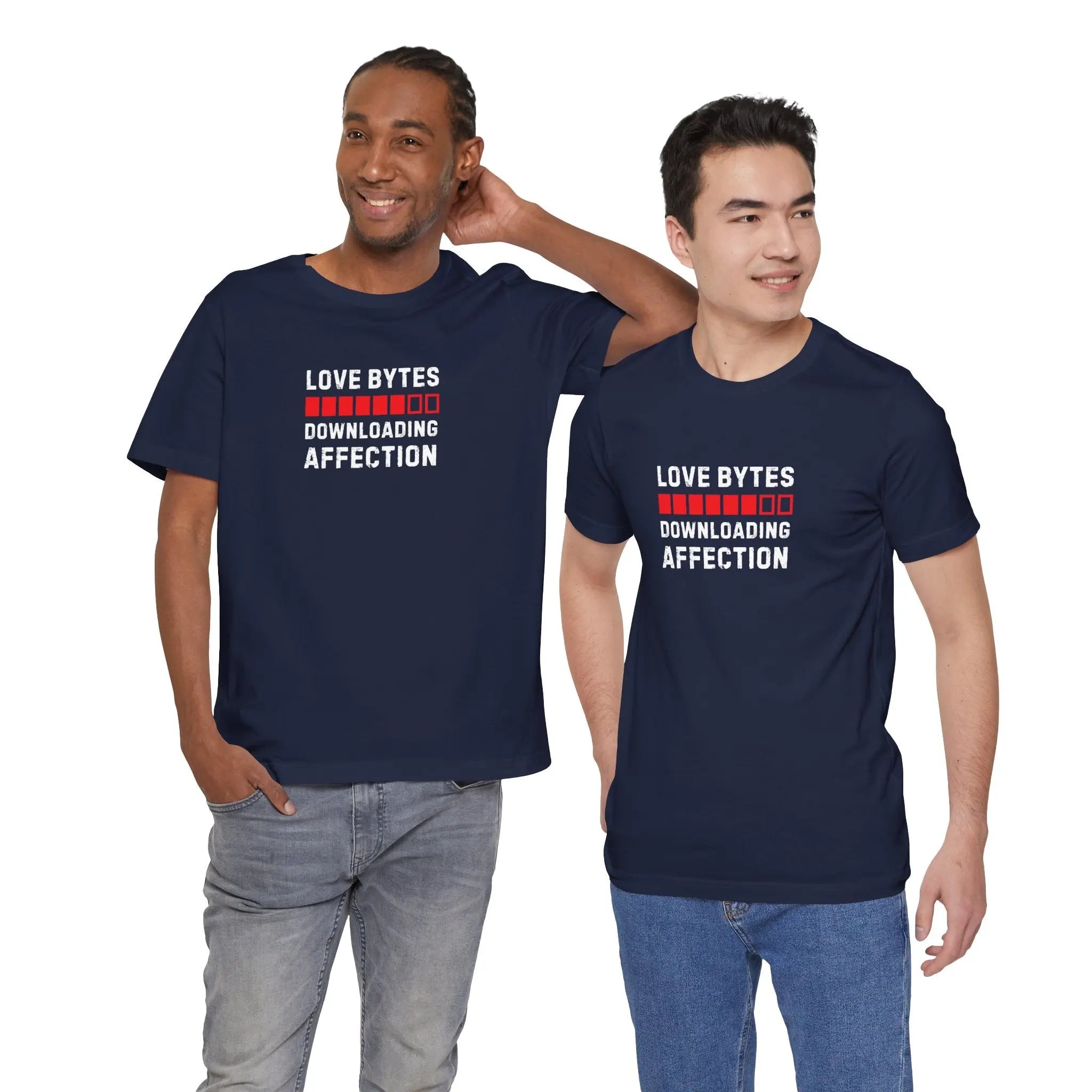Love Bytes Downloading Affection Unisex T-Shirt - Teezers