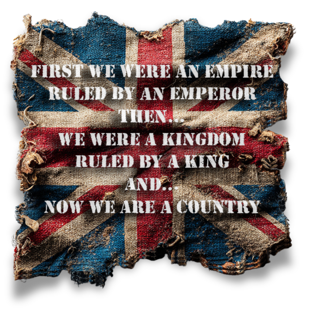 "First we were an empire ruled by an emperor then... Never Surrender" Inspirational Unisex T-Shirt For British – Stand Proud, Stand Strong, Stand Independent