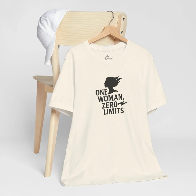 "One Woman Zero Limits" Motivational Women Empowerment T-Shirt – Feminist Graphic Tee for Strong Independent Women - Teezers