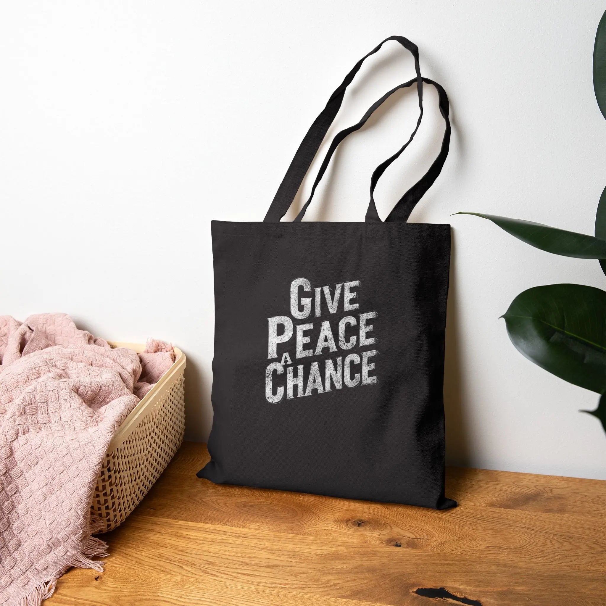 Give Peace A Chance | Best Anti-War Tote Bag Gift | Teezers Apparel - Teezers
