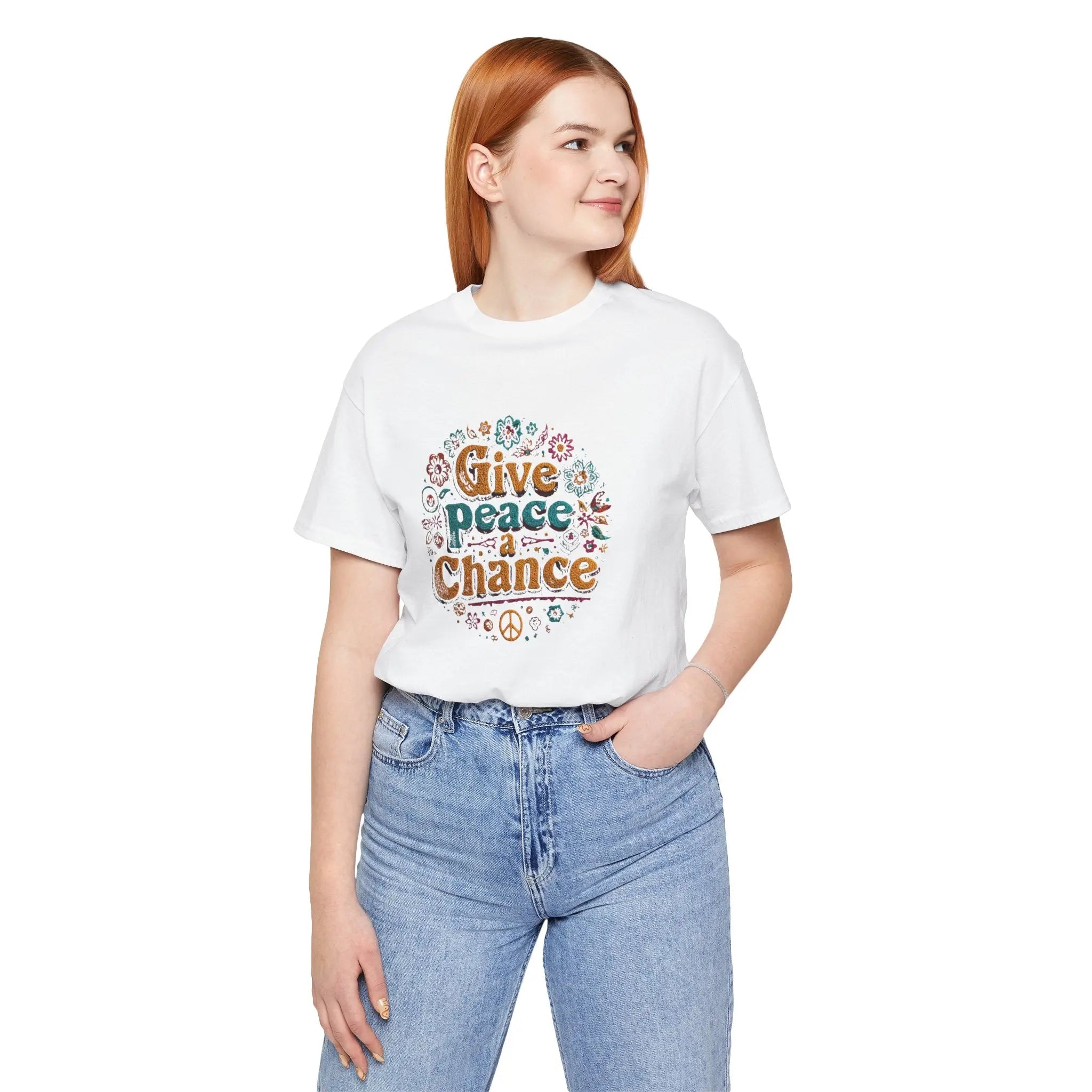 Give Peace a Chance 2 Unisex T-Shirt | Custom Peace Quote T-Shirt | Teezers Apparel - Teezers