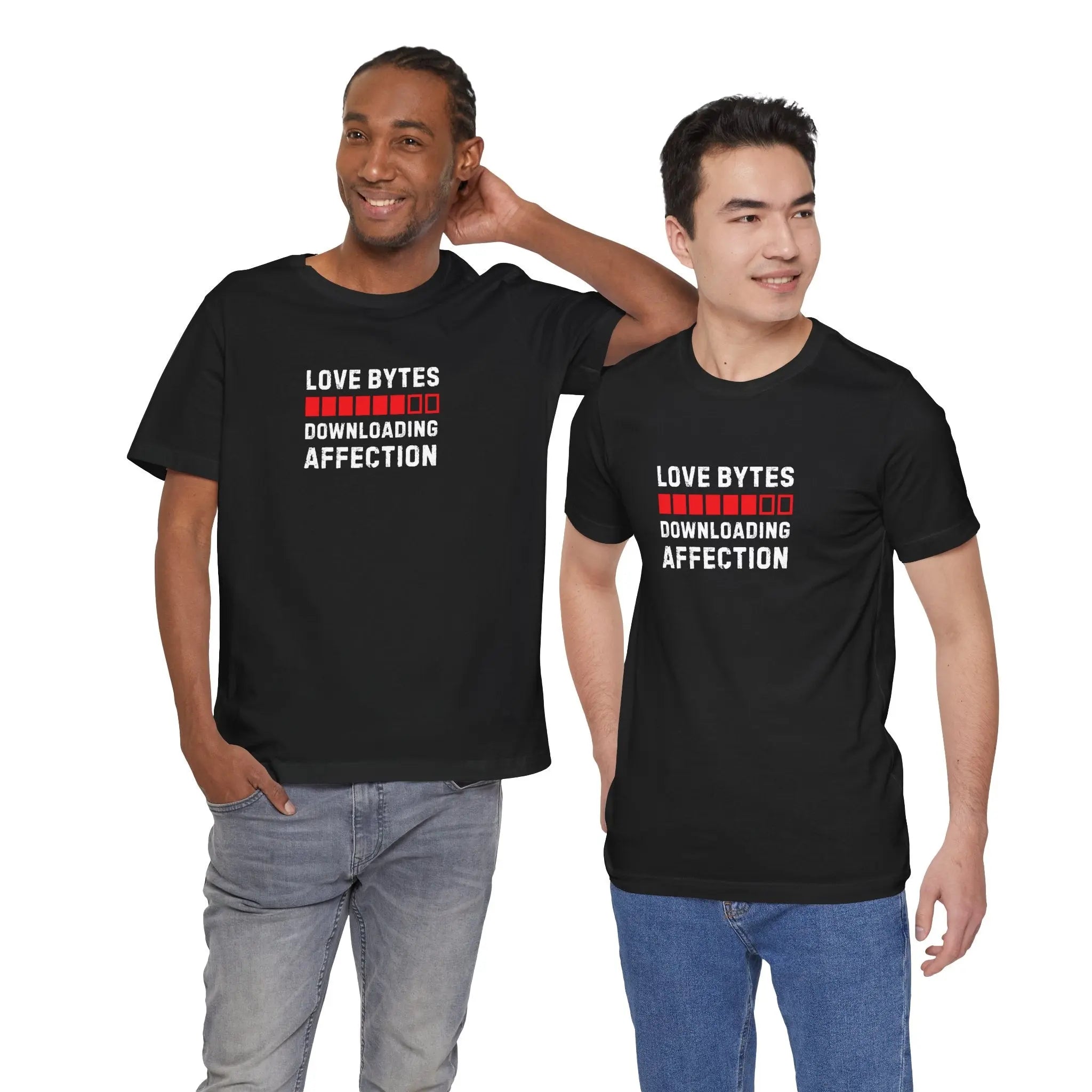 Love Bytes Downloading Affection Unisex T-Shirt - Teezers