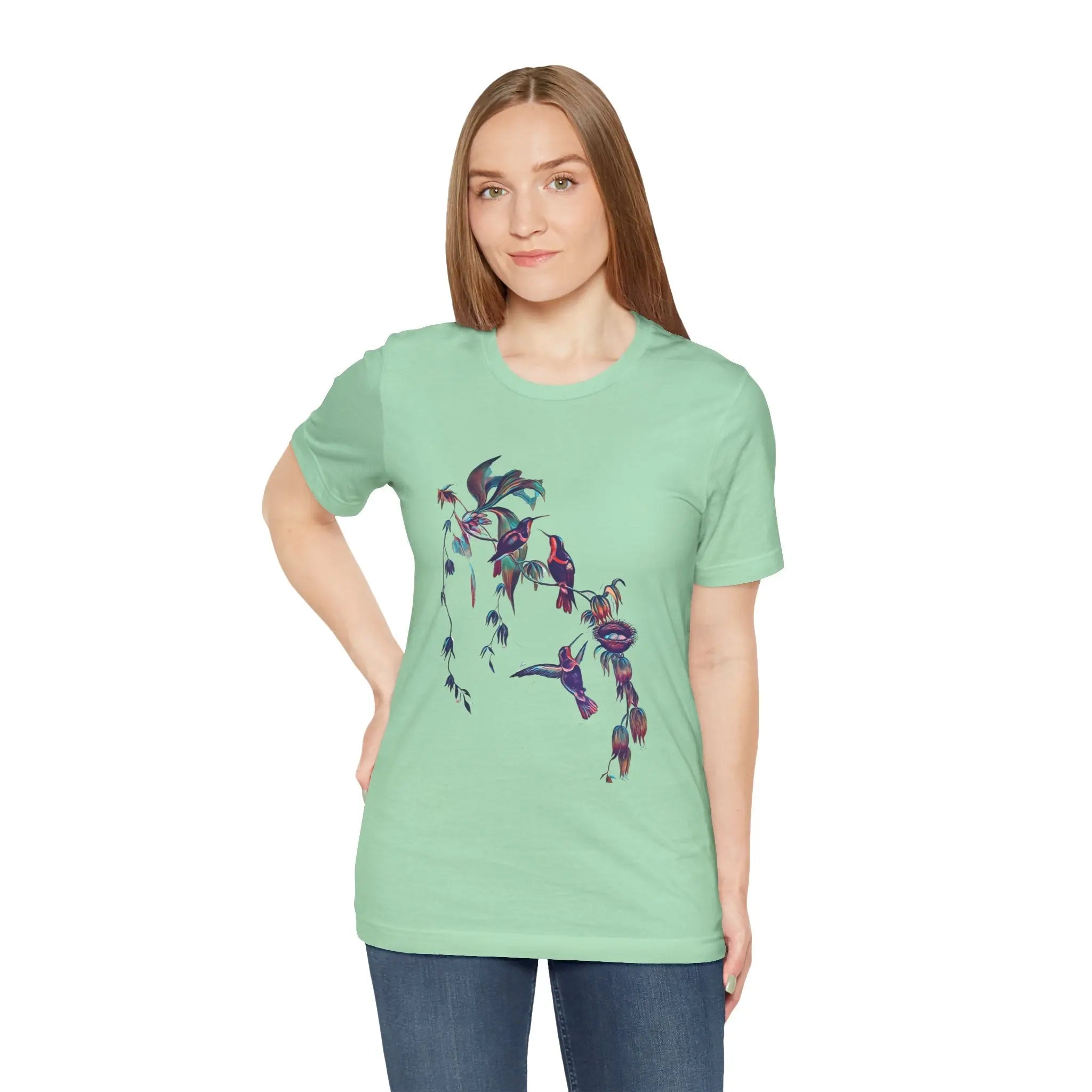 Humming Birds for Nature Lovers Unisex T-shirt | Hummingbird T‑shirt for Bird Watcher Gift | Teezers Apparel - Teezers