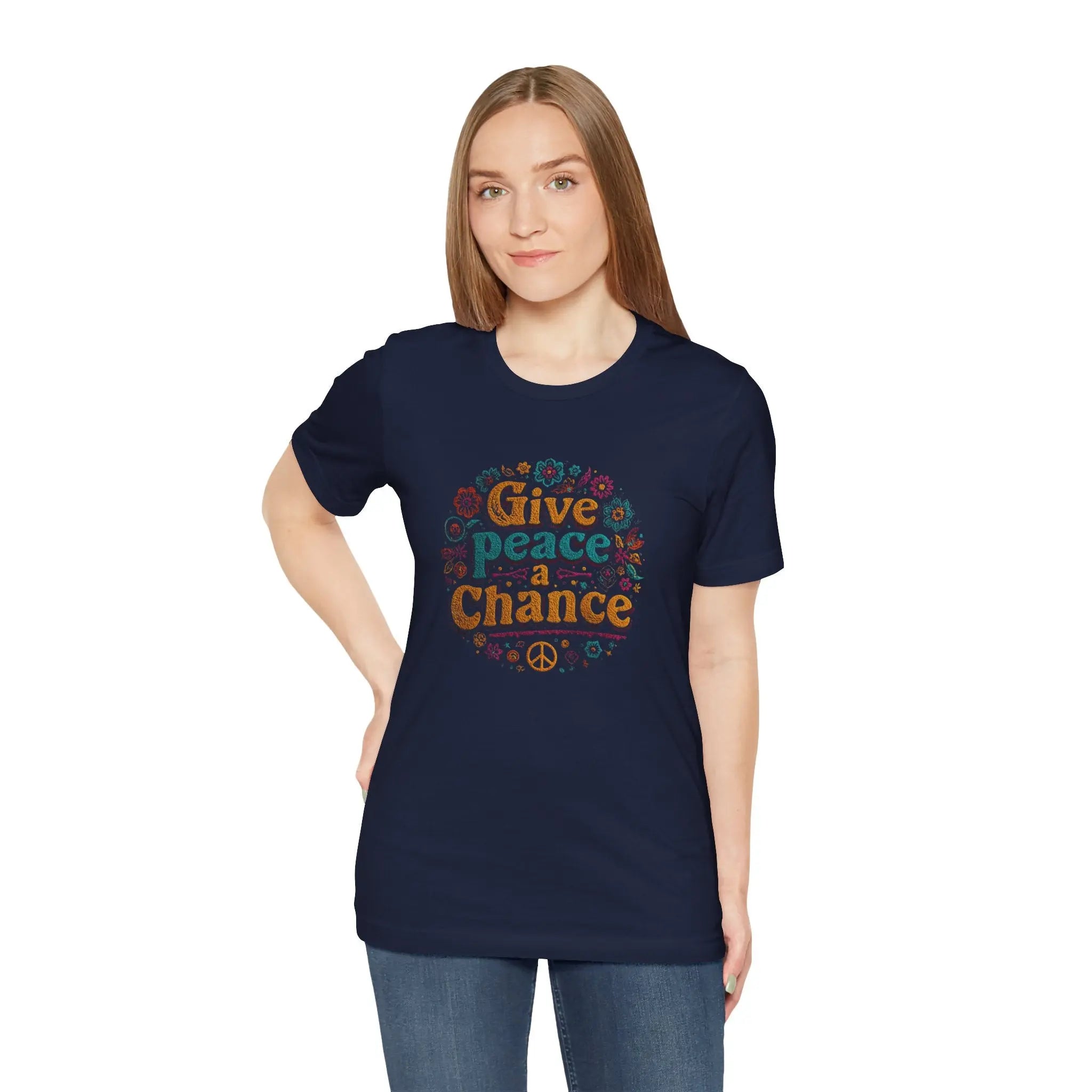 Give Peace a Chance 2 Unisex T-Shirt | Custom Peace Quote T-Shirt | Teezers Apparel - Teezers