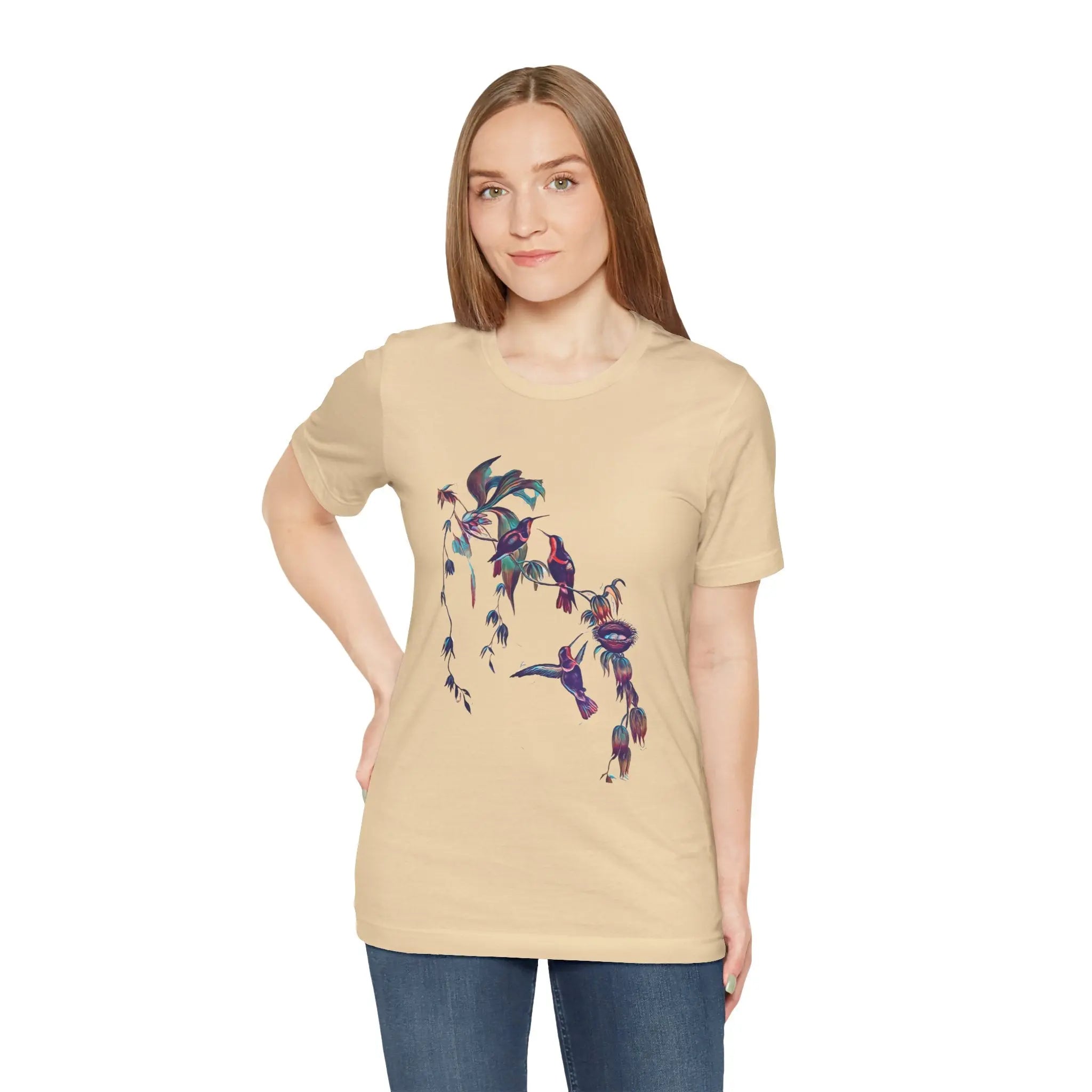 Humming Birds for Nature Lovers Unisex T-shirt | Hummingbird T‑shirt for Bird Watcher Gift | Teezers Apparel - Teezers