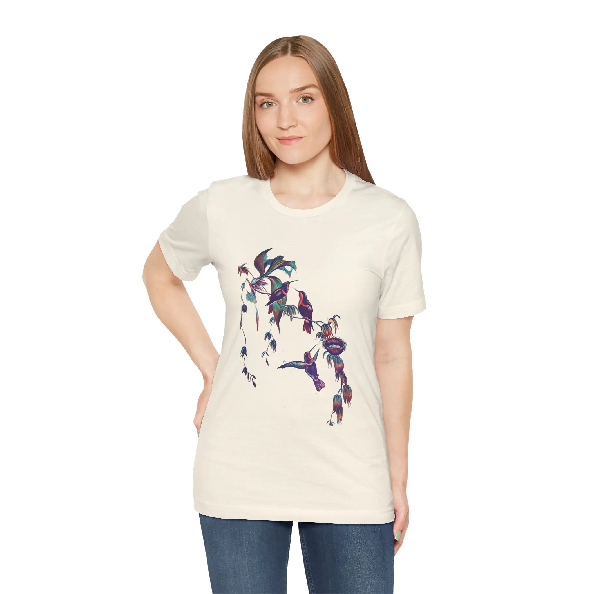 Humming Birds for Nature Lovers Unisex T-shirt | Hummingbird T‑shirt for Bird Watcher Gift | Teezers Apparel - Teezers