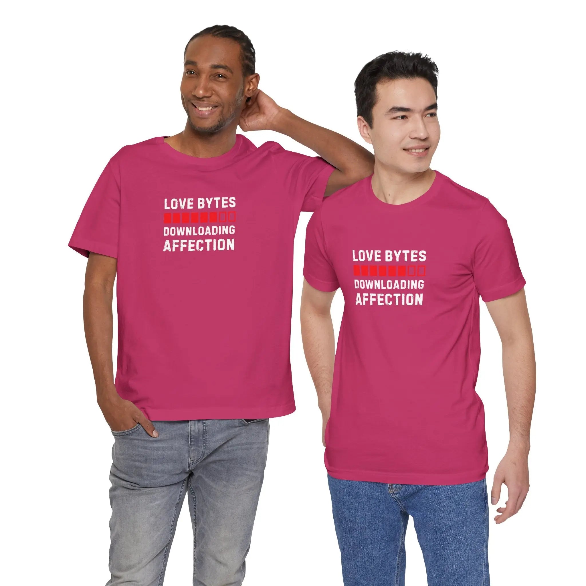 Love Bytes Downloading Affection Unisex T-Shirt - Teezers
