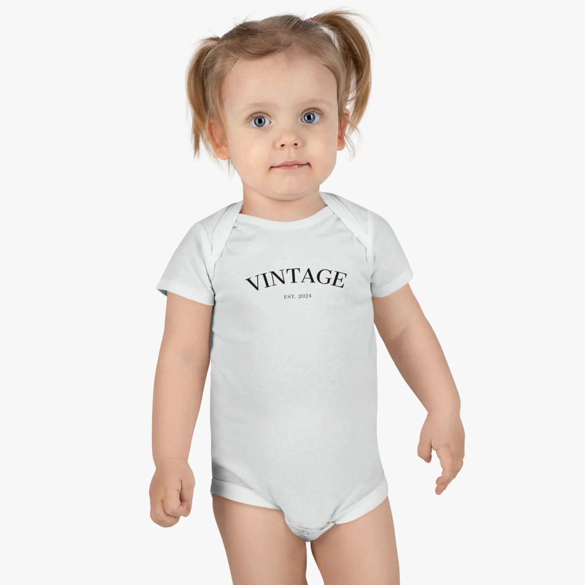 Baby Short Sleeve Onesie® Vintage EST 2024 - Teezers