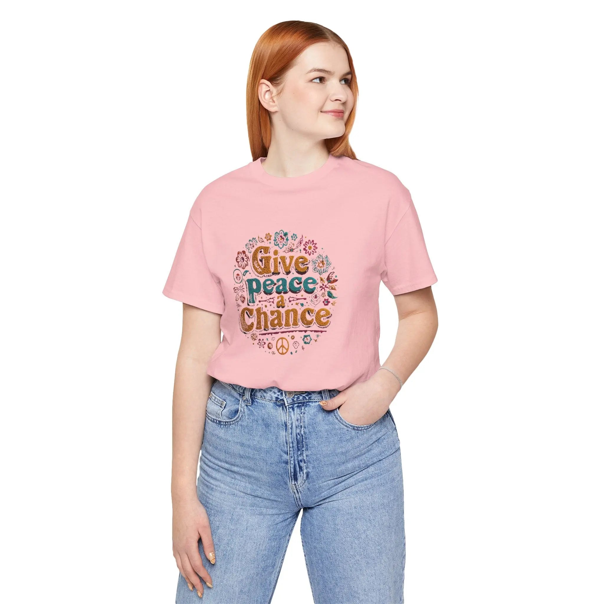 Give Peace a Chance 2 Unisex T-Shirt | Custom Peace Quote T-Shirt | Teezers Apparel - Teezers