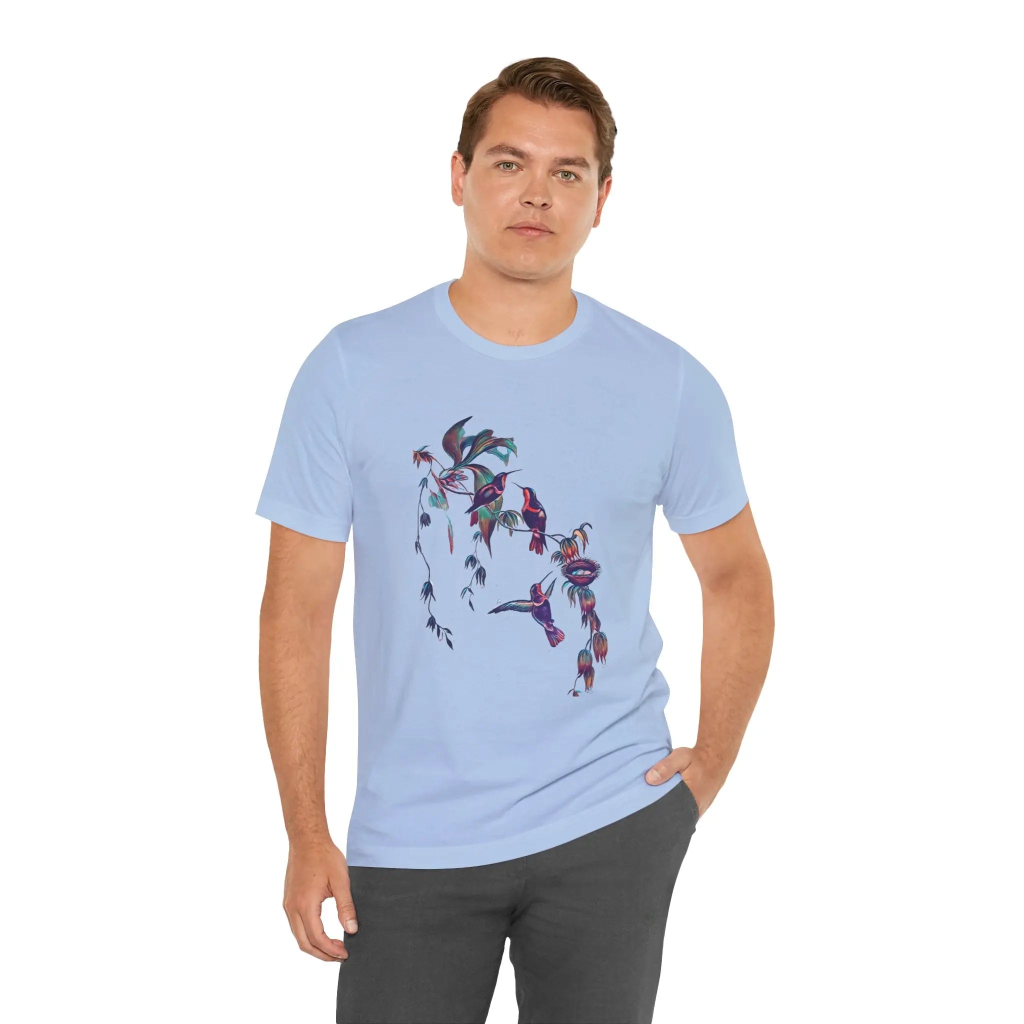 Humming Birds for Nature Lovers Unisex T-shirt | Hummingbird T‑shirt for Bird Watcher Gift | Teezers Apparel - Teezers