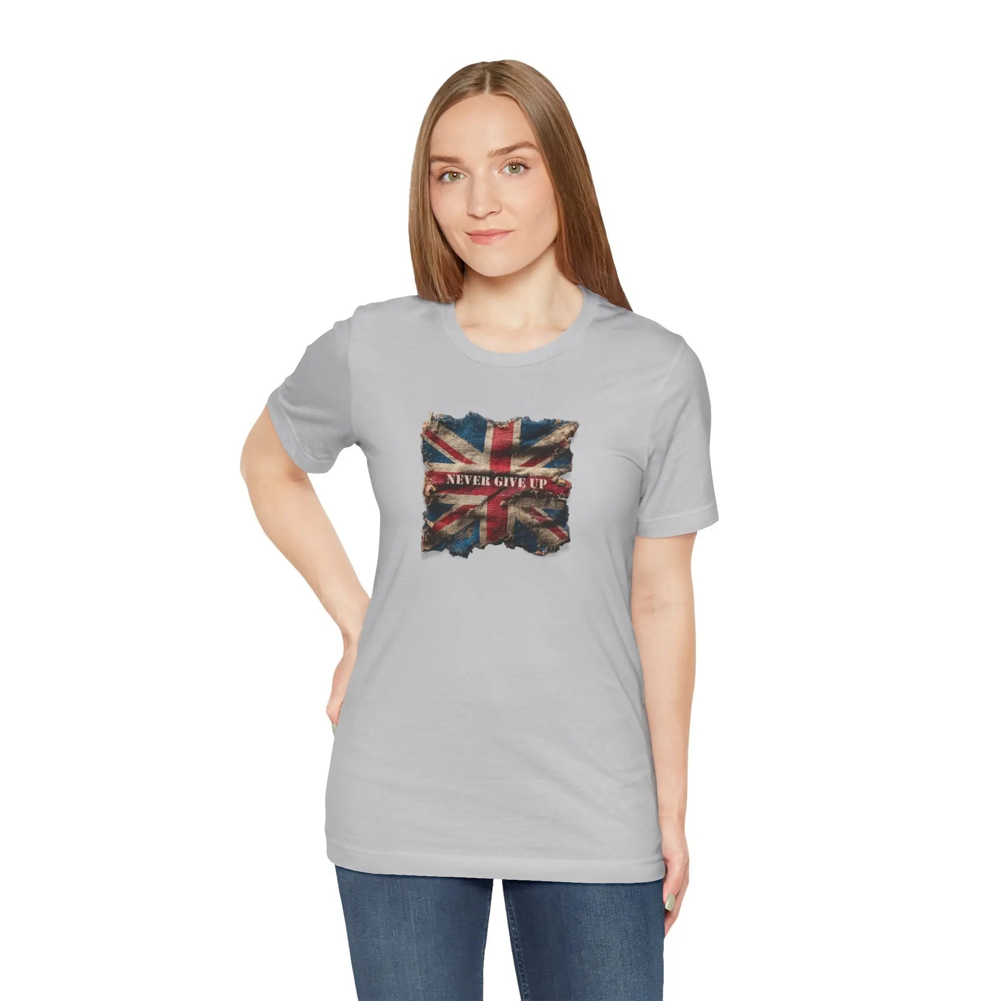 "Never Give Up" Inspirational Unisex T-Shirt – Motivational Quote Tee for Everyday Strength (UK) - Teezers