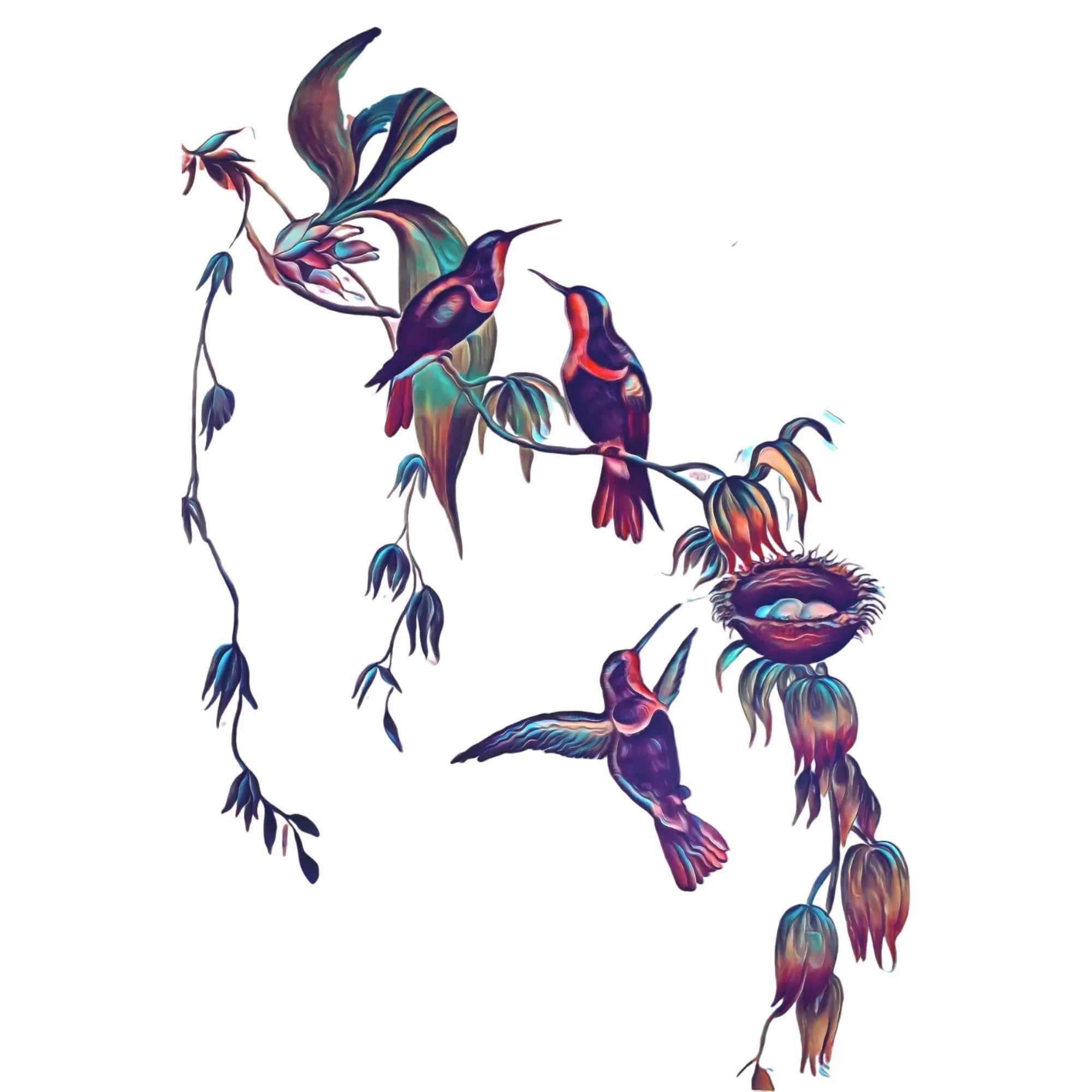 Humming Birds for Nature Lovers Unisex T-shirt | Hummingbird T‑shirt for Bird Watcher Gift | Teezers Apparel - Teezers