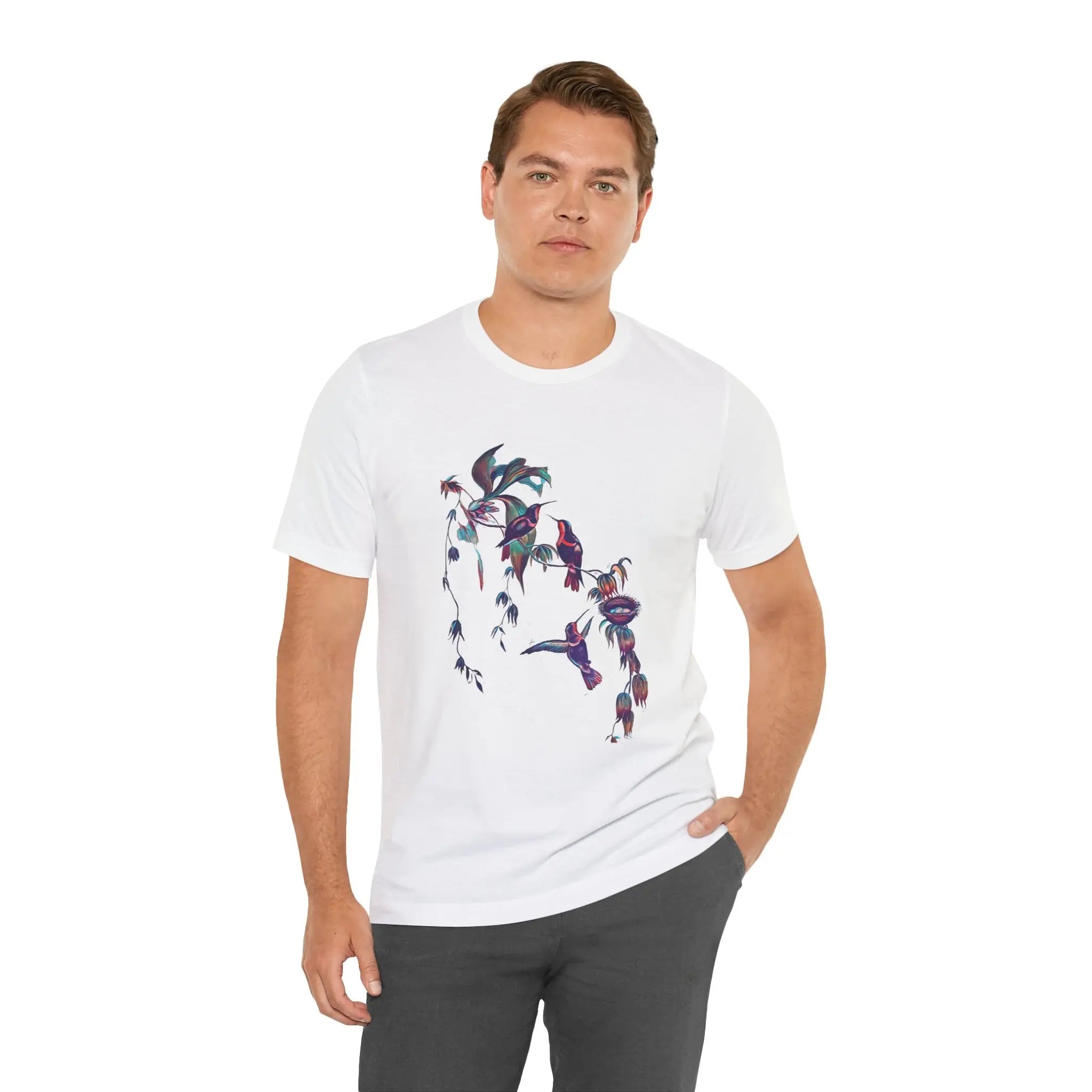 Humming Birds for Nature Lovers Unisex T-shirt | Hummingbird T‑shirt for Bird Watcher Gift | Teezers Apparel - Teezers