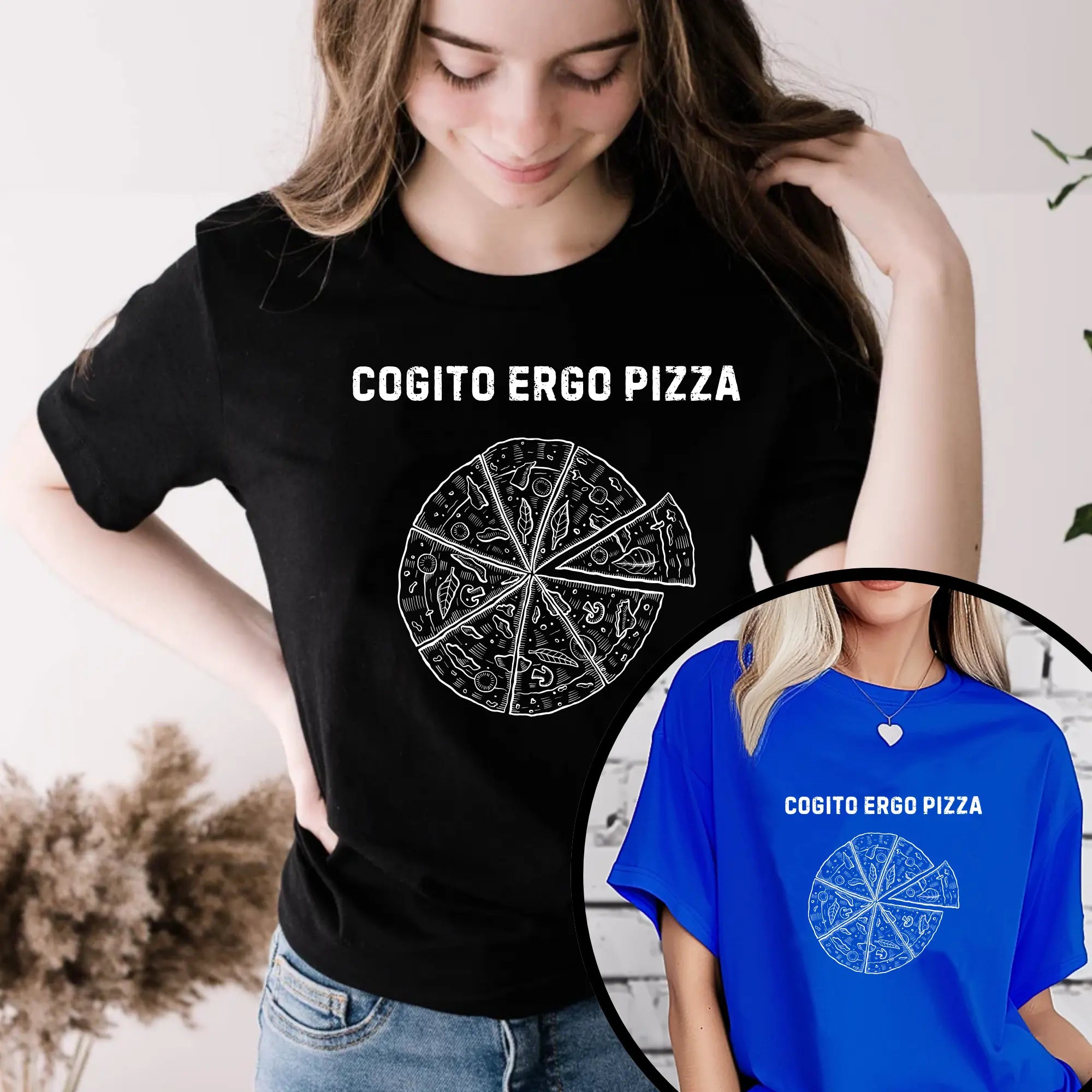Cogito Ergo Pizza Unisex Tshirt - Teezers