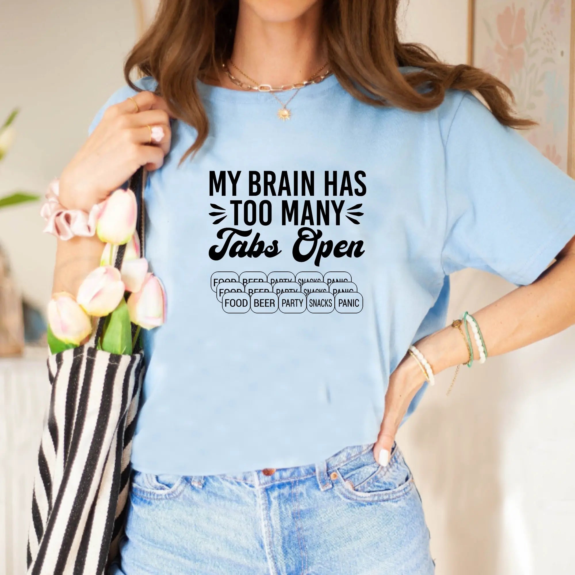 My Brain Has Too Many Tabs Open Unisex T-Shirt - Teezers