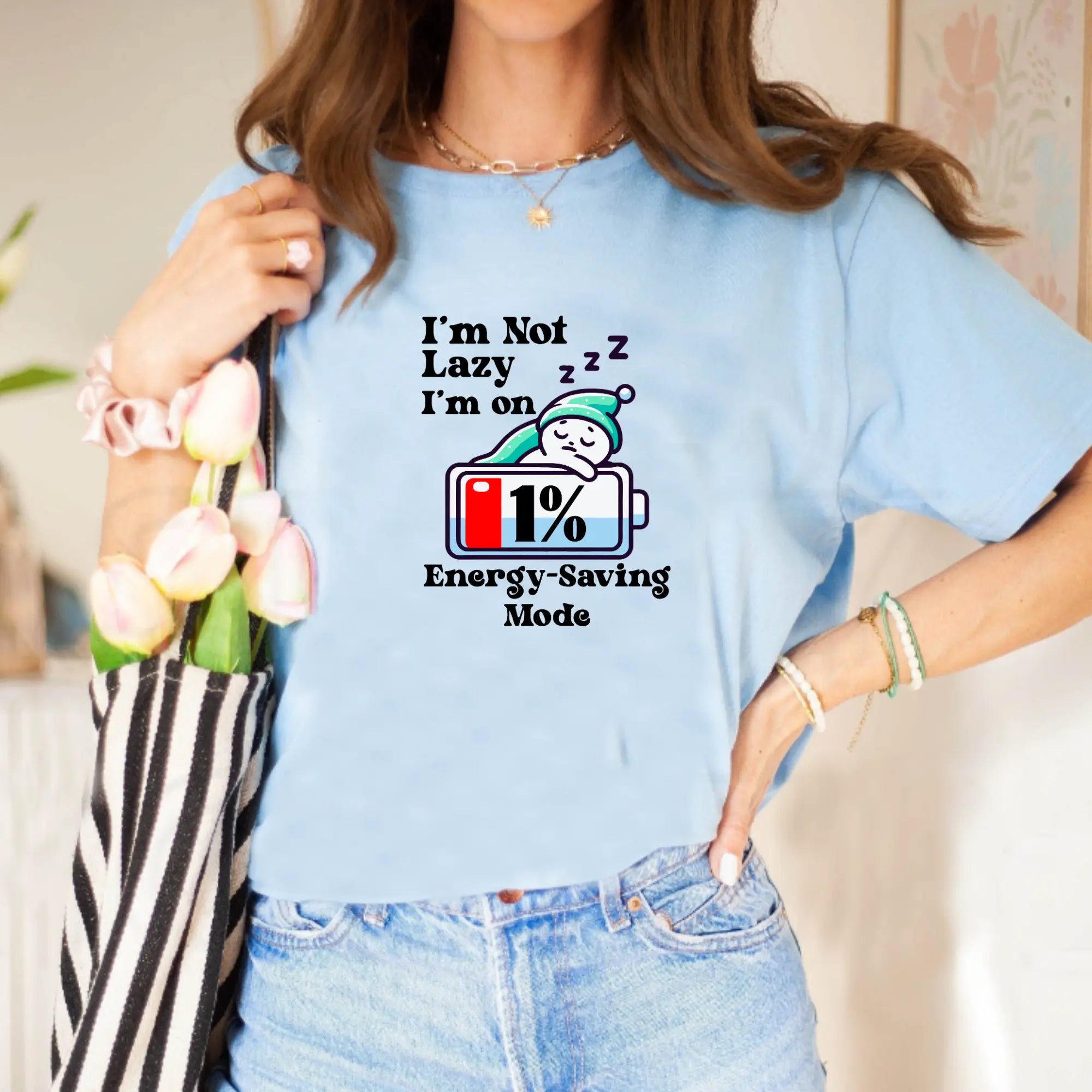 I'm Not Lazy, I'm on Energy Saving Mode Unisex T-Shirt - Teezers