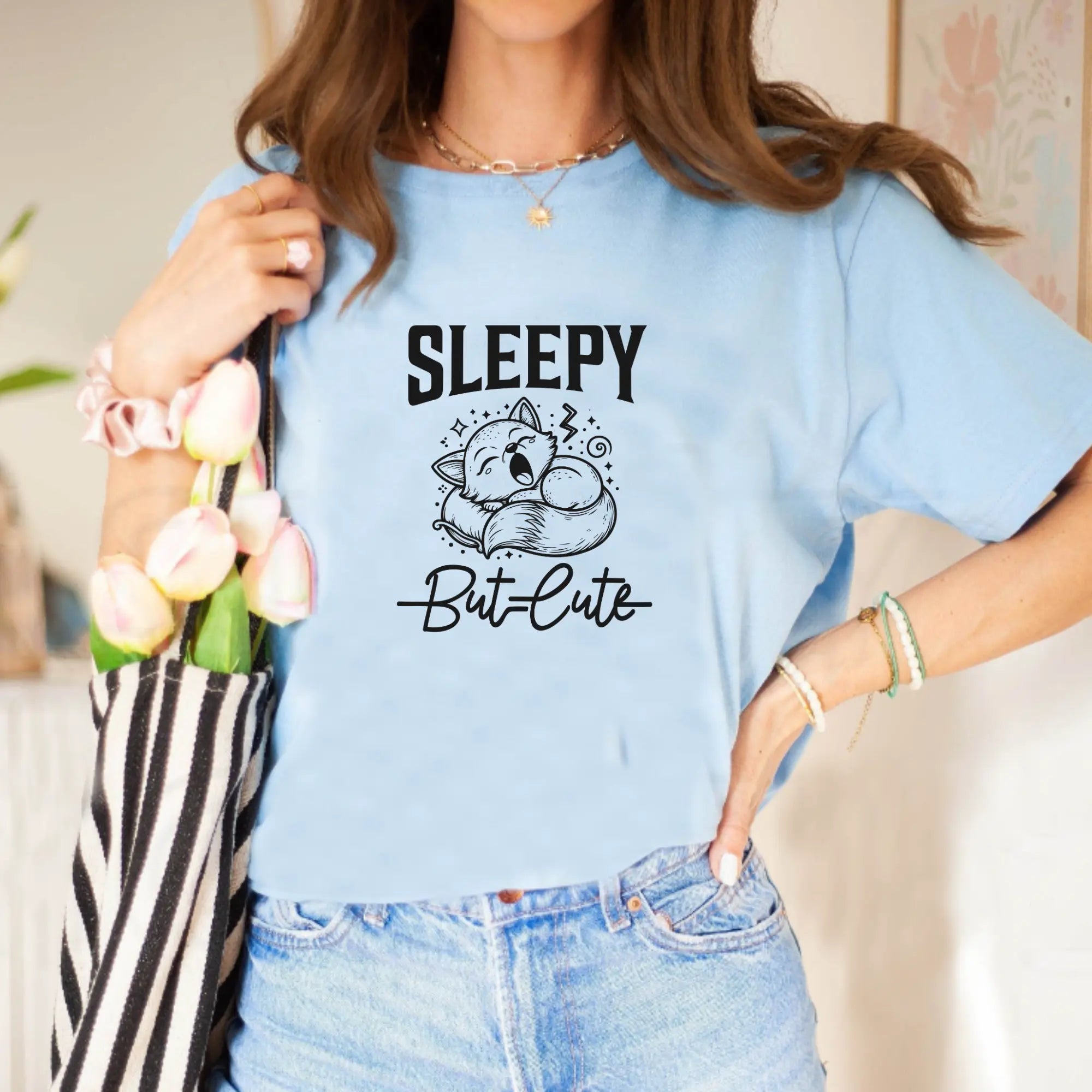 Sleepy But Cute Unisex T-Shirt - Teezers