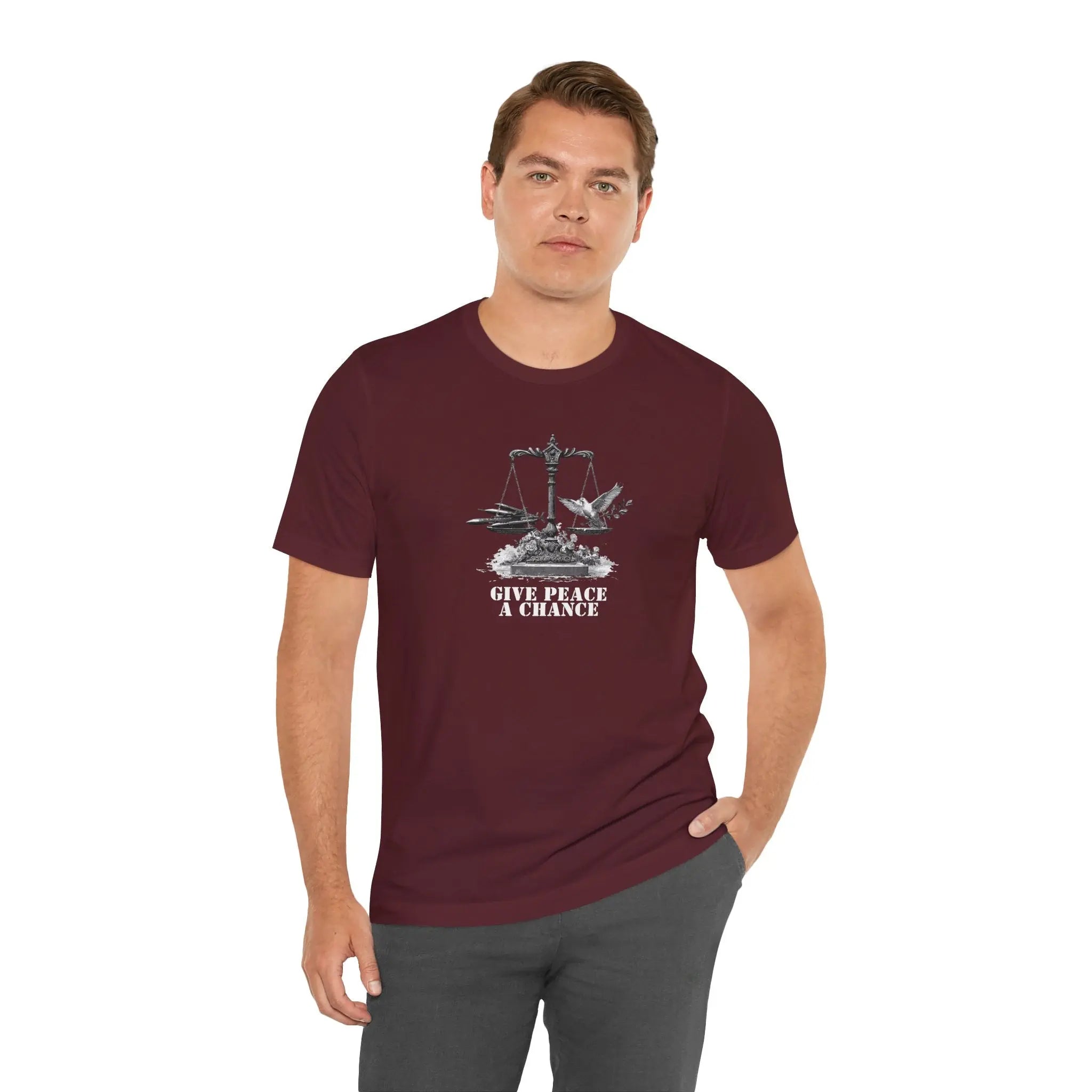 Scales of Peace Unisex T-Shirt | Buy Anti-War Graphic Tee | Teezers Apparel - Teezers