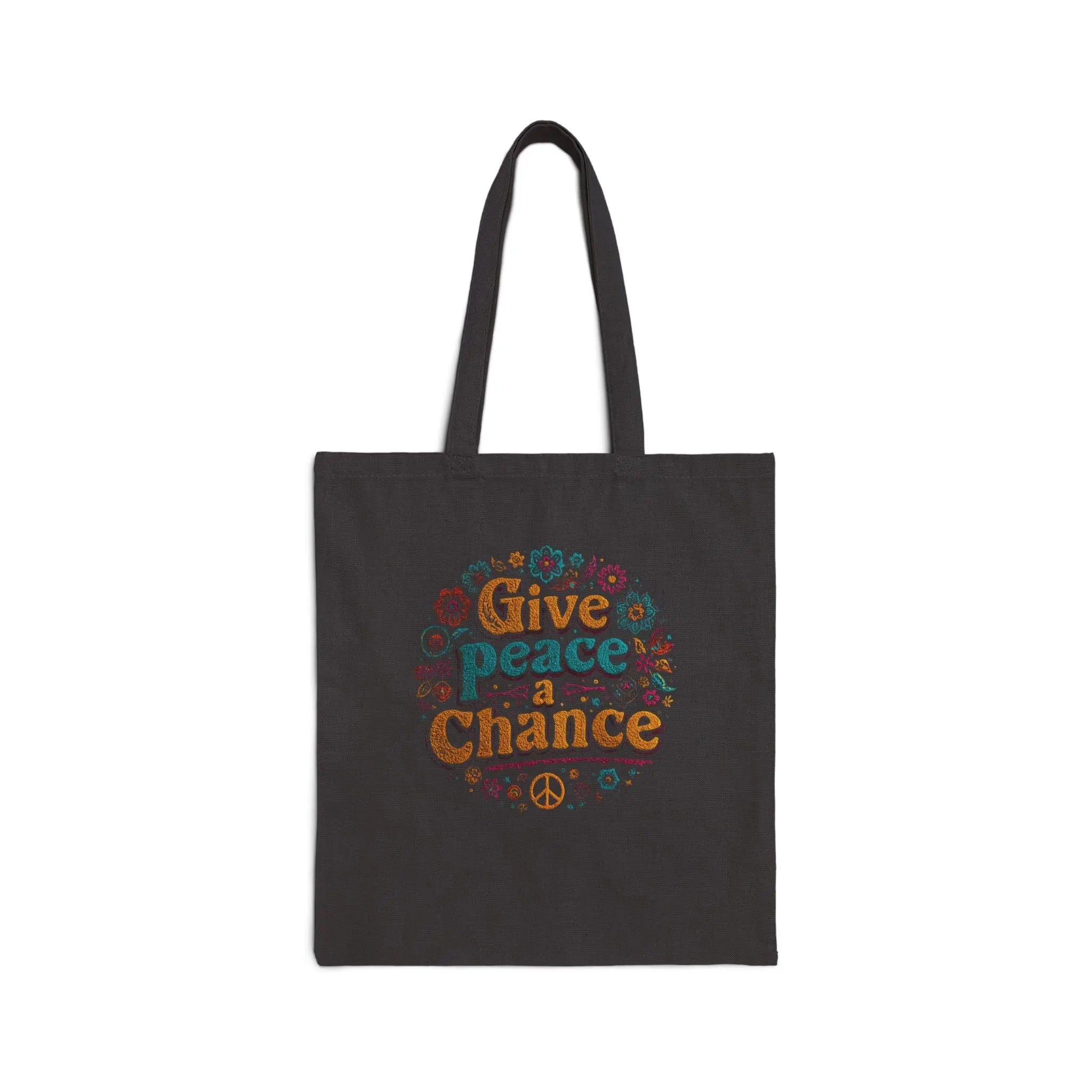 Give Peace A Chance | Custom Printed Anti-War Tote Bag | Teezers Apparel - Teezers