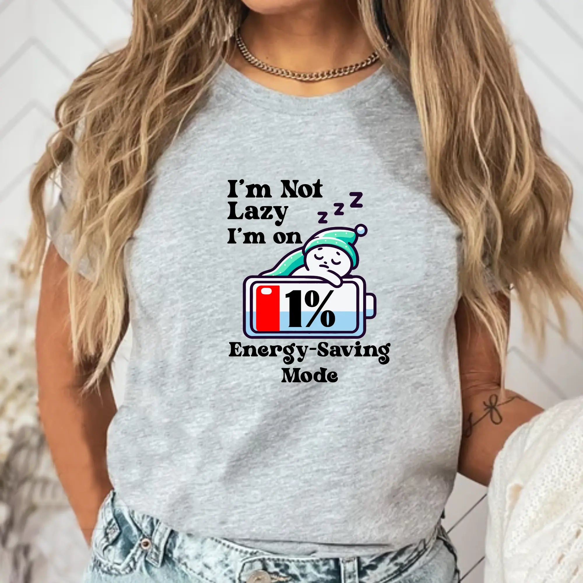I'm Not Lazy, I'm on Energy Saving Mode Unisex T-Shirt - Teezers