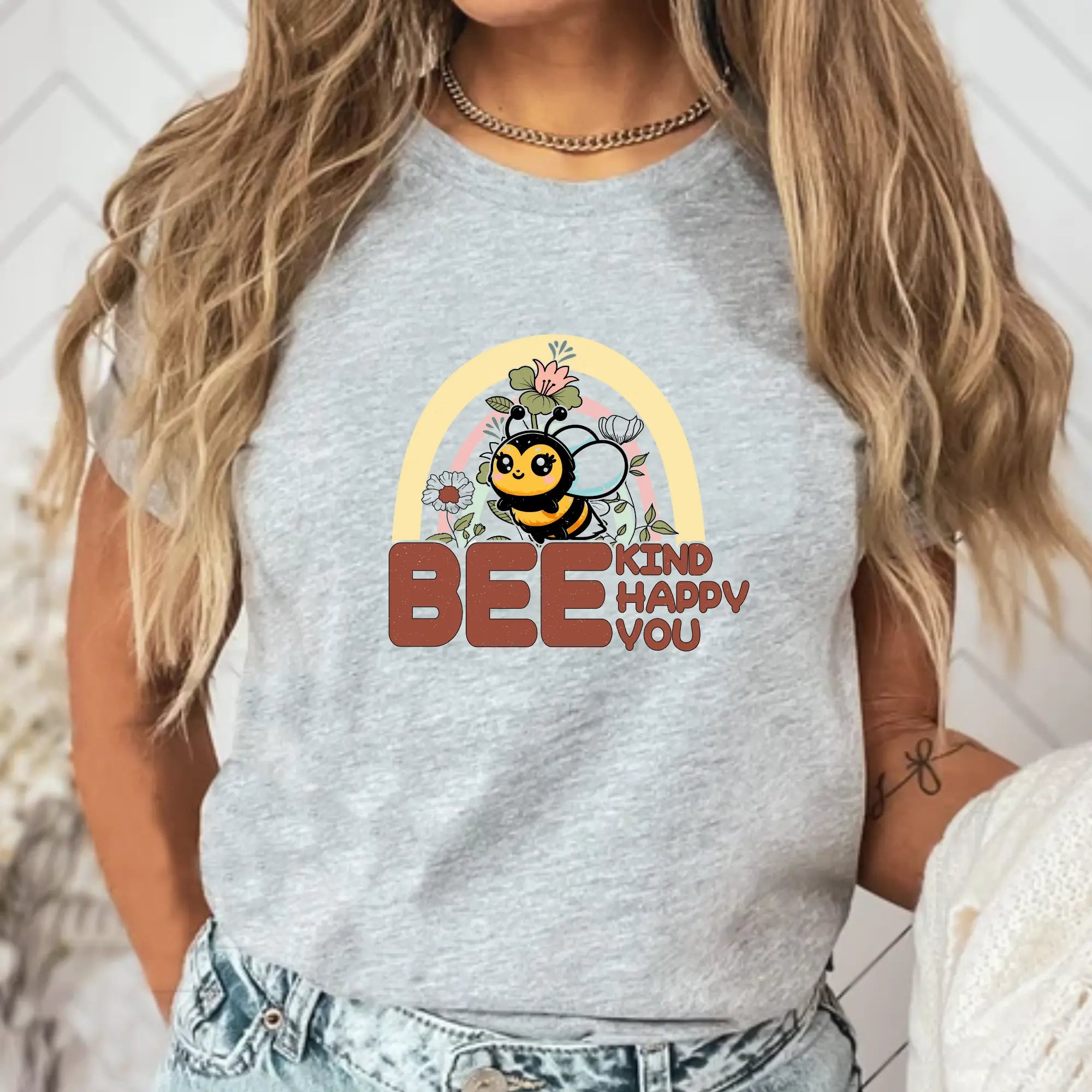 Bee Kind Bee Happy Bee You Unisex T-Shirt - Teezers