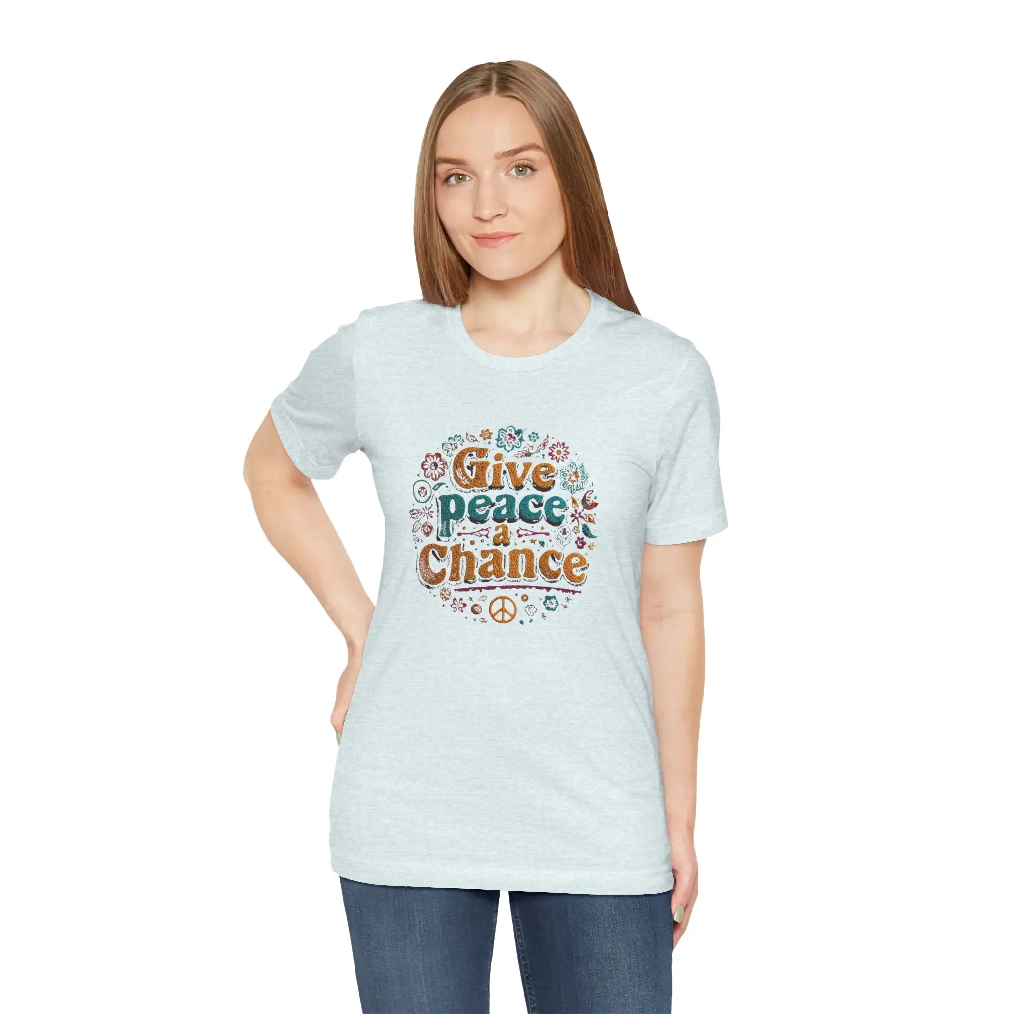 Give Peace a Chance 2 Unisex T-Shirt | Custom Peace Quote T-Shirt | Teezers Apparel - Teezers