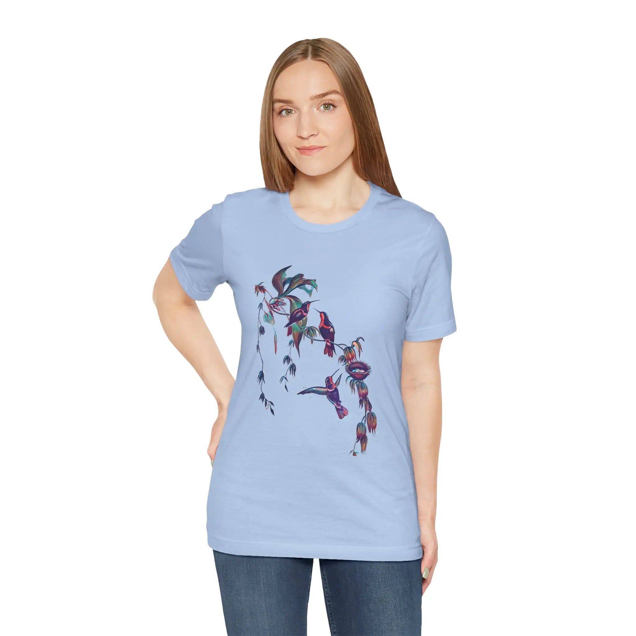 Humming Birds for Nature Lovers Unisex T-shirt | Hummingbird T‑shirt for Bird Watcher Gift | Teezers Apparel - Teezers