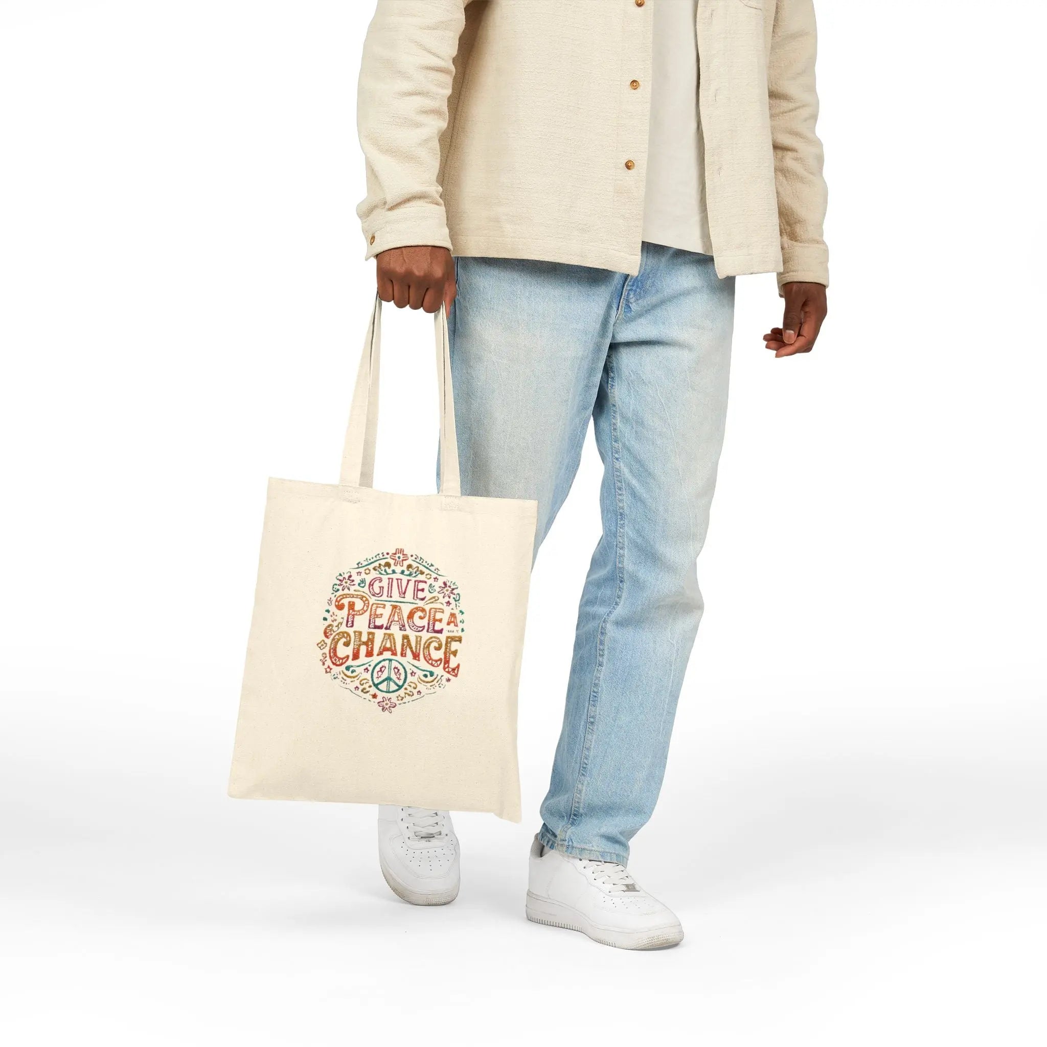 Give Peace A Chance | Buy World Peace Tote Bag | Teezers Apparel - Teezers