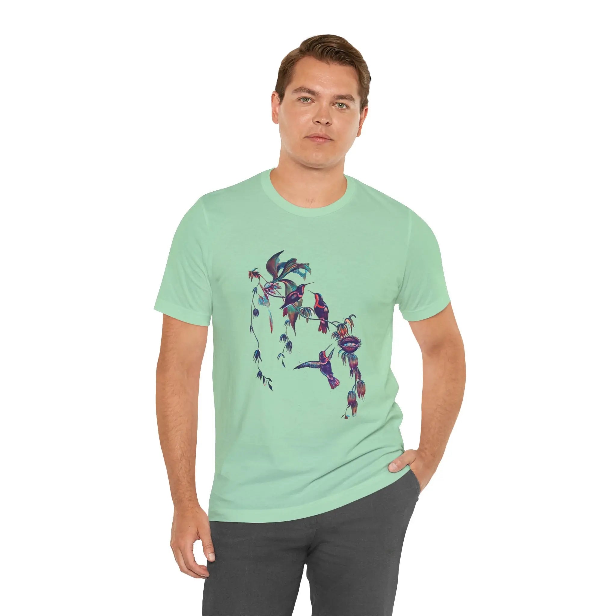 Humming Birds for Nature Lovers Unisex T-shirt | Hummingbird T‑shirt for Bird Watcher Gift | Teezers Apparel - Teezers