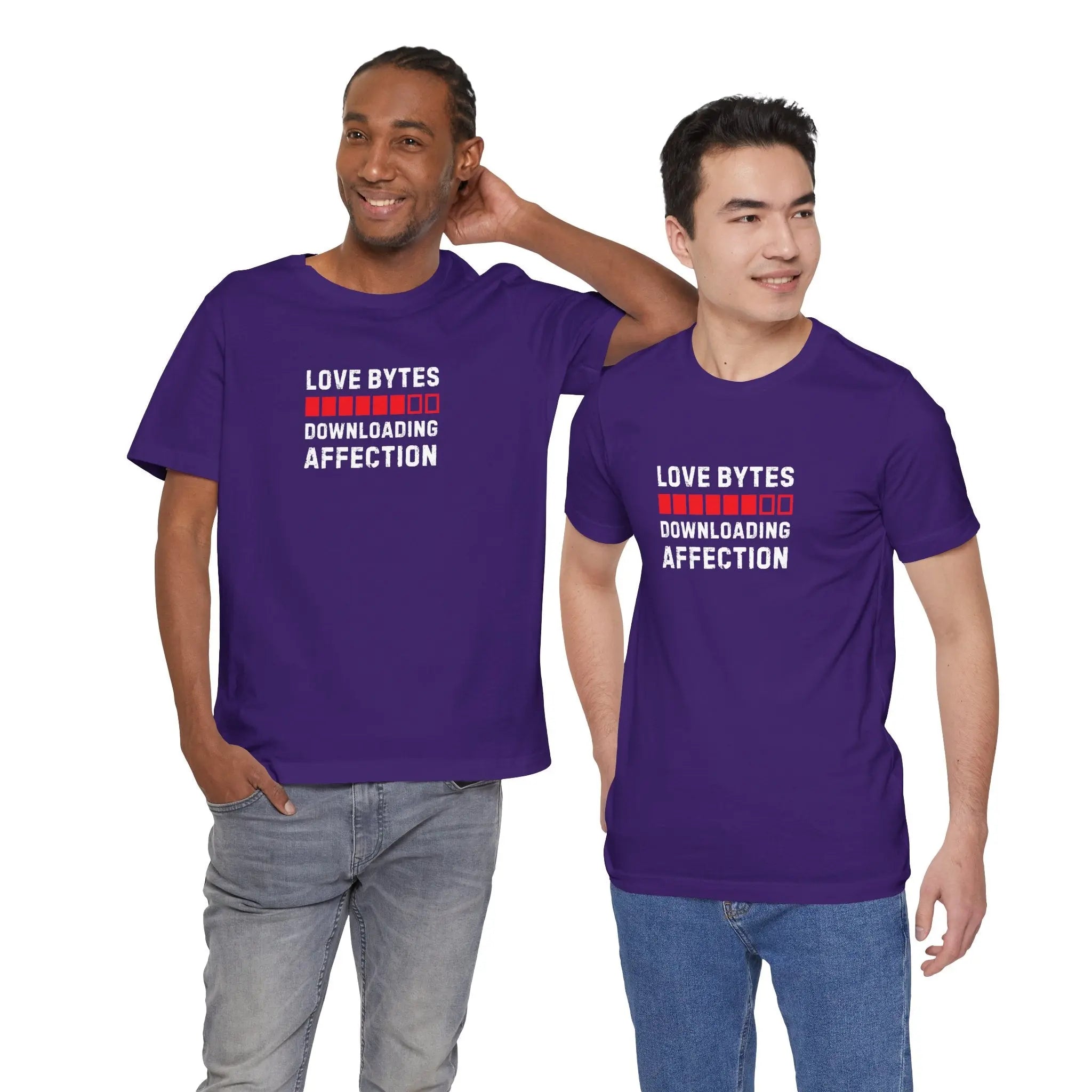 Love Bytes Downloading Affection Unisex T-Shirt - Teezers