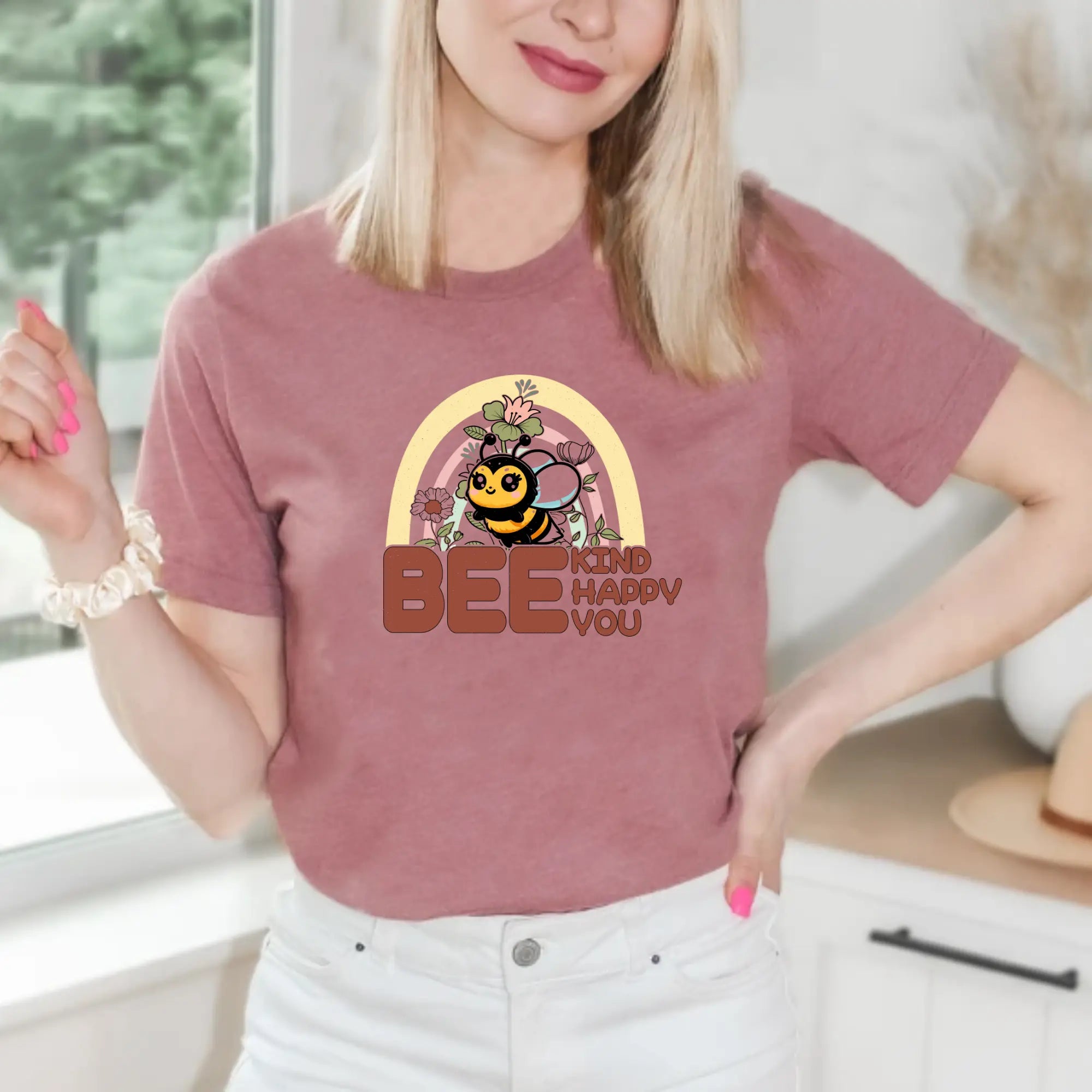 Bee Kind Bee Happy Bee You Unisex T-Shirt - Teezers