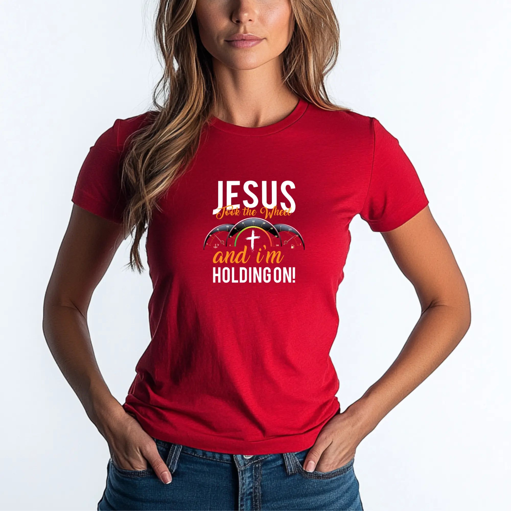 Jesus Takes the Wheel and I’m Holding On Unisex T-shirt - Teezers