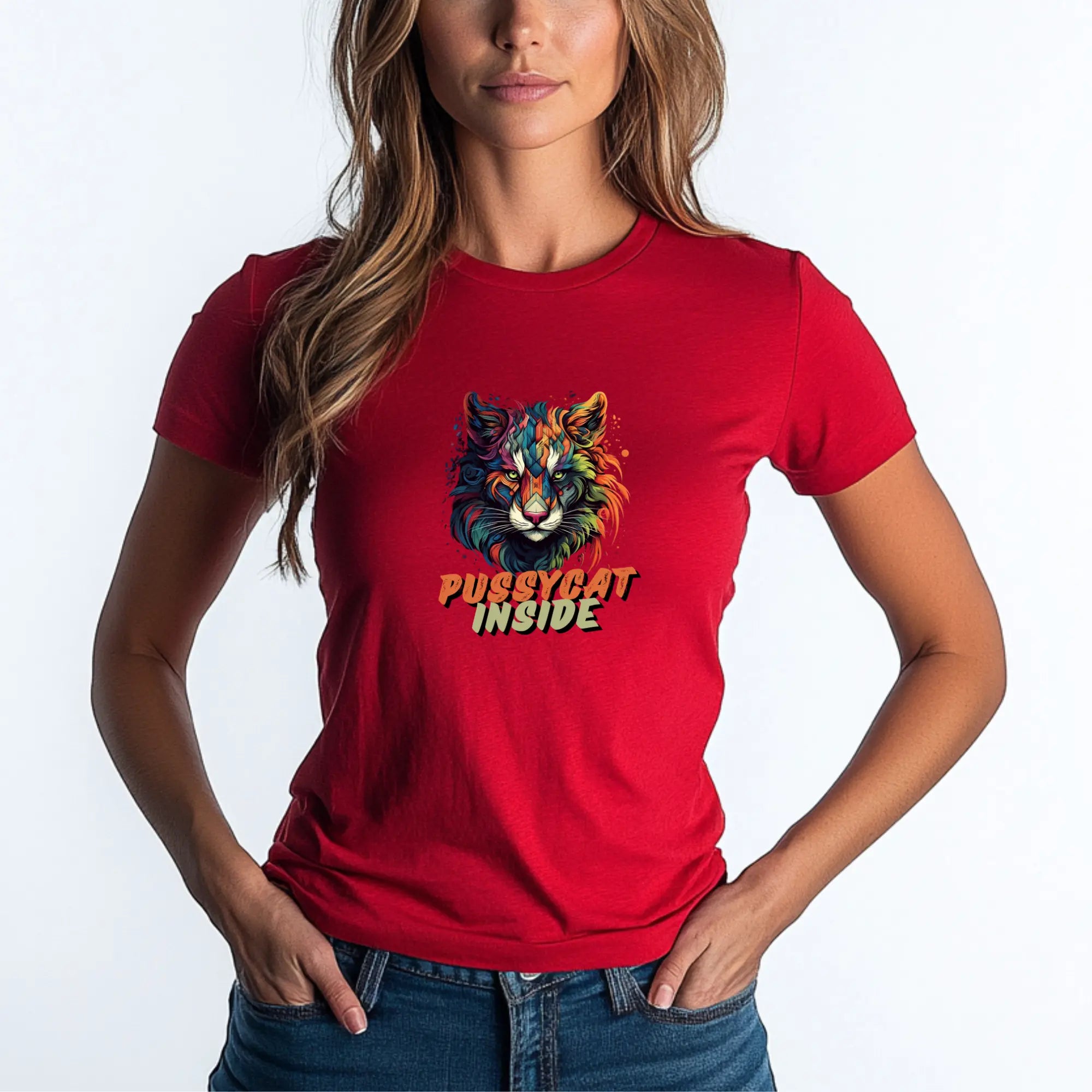 Pussycat Inside T-Shirt | Custom Cat Graphic Tee Unisex T-Shirt | Teezers Apparel Printify