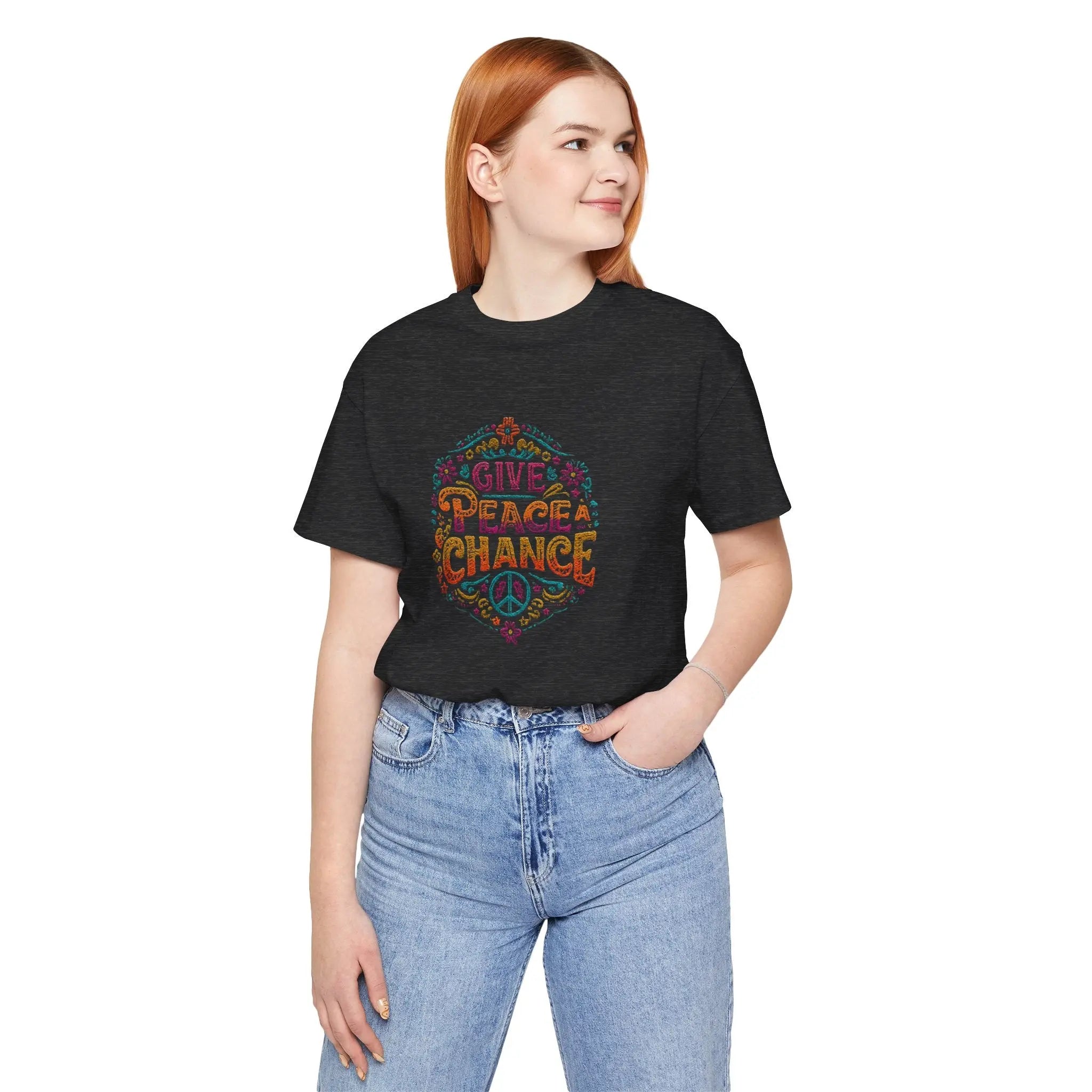 Give Peace a Chance 1 Unisex T-Shirt | World Peace Shirt Design for Gift | Teezers Apparel - Teezers